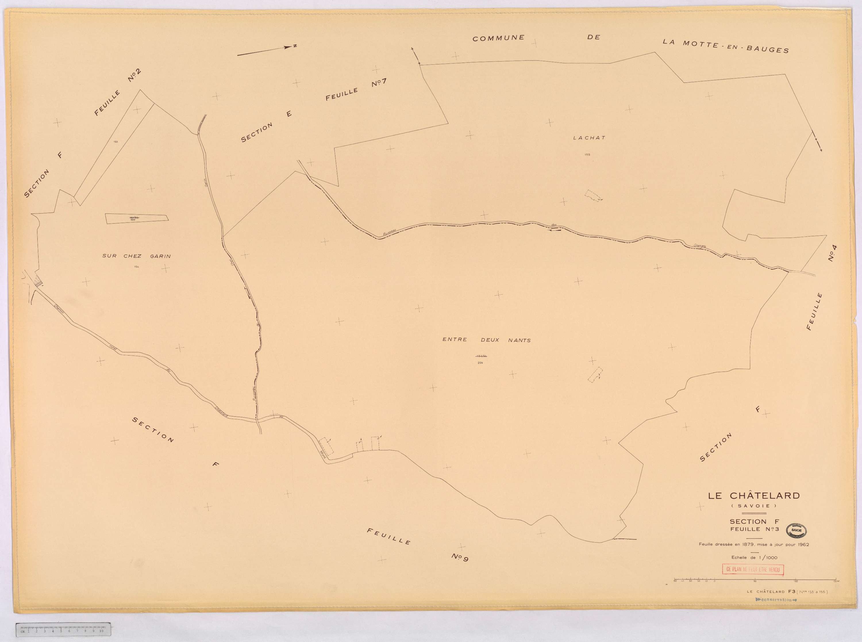 Le Châtelard - Cadastre rénové, version définitive (1962).