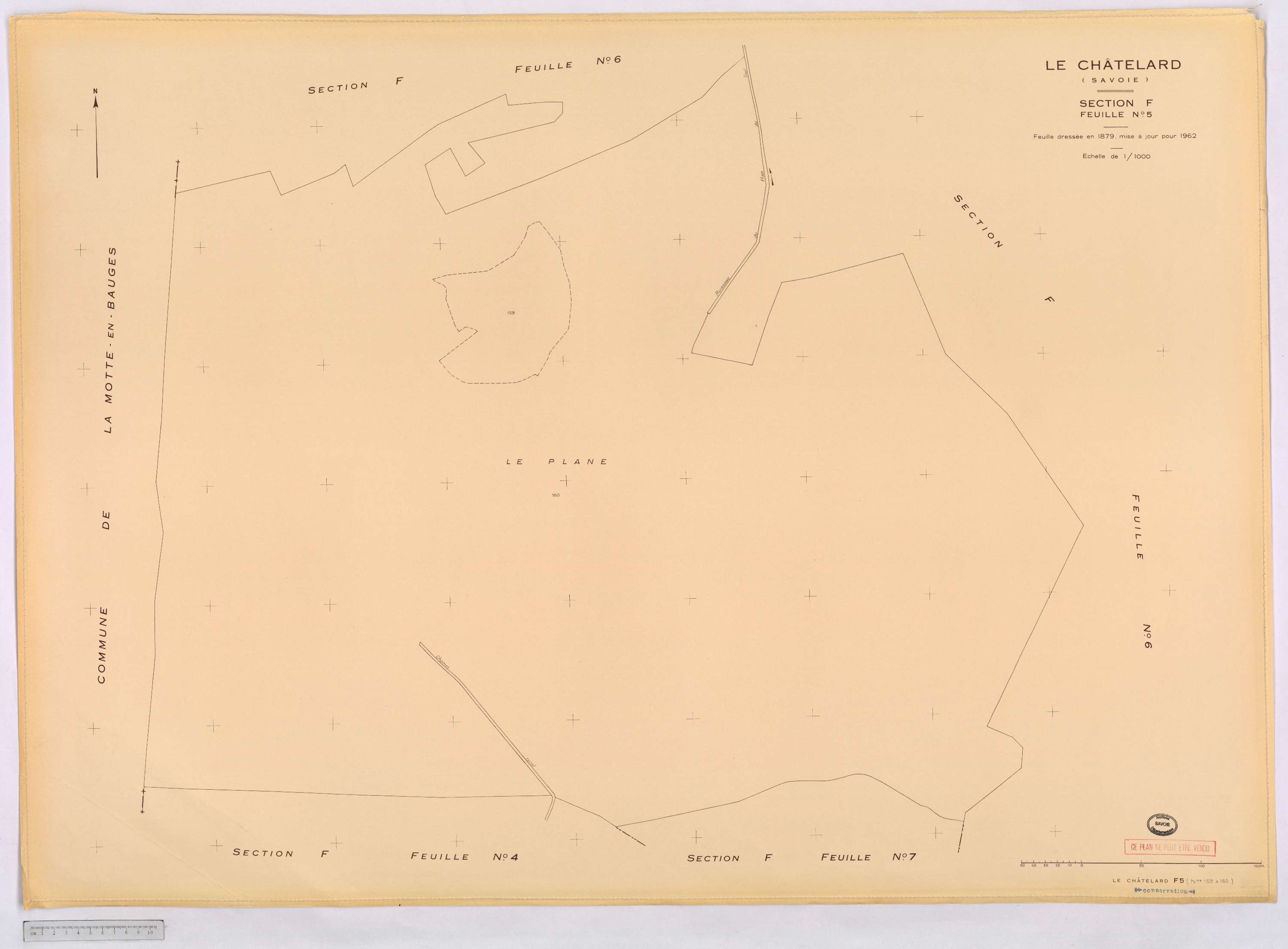 Le Châtelard - Cadastre rénové, version définitive (1962).