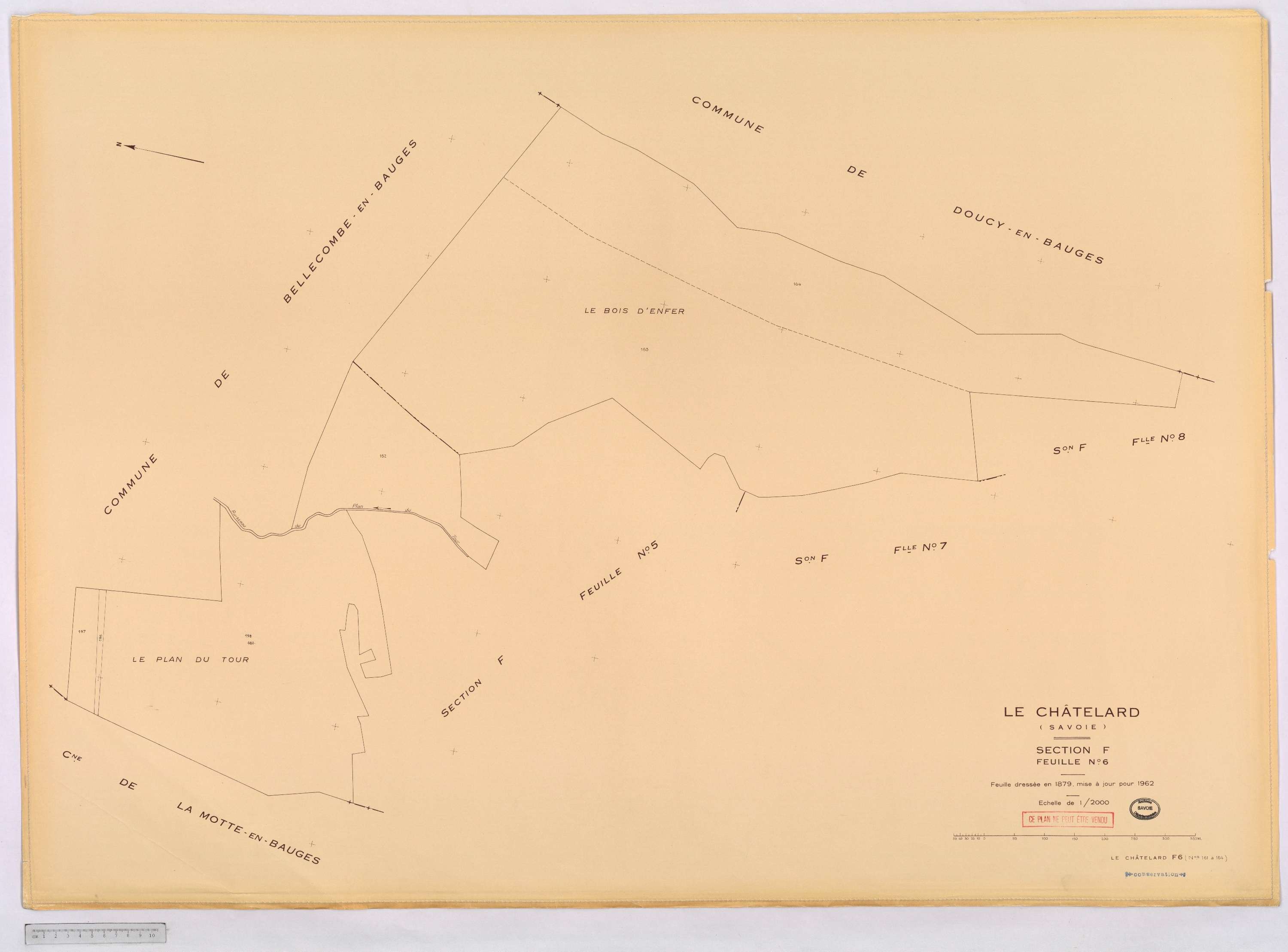 Le Châtelard - Cadastre rénové, version définitive (1962).