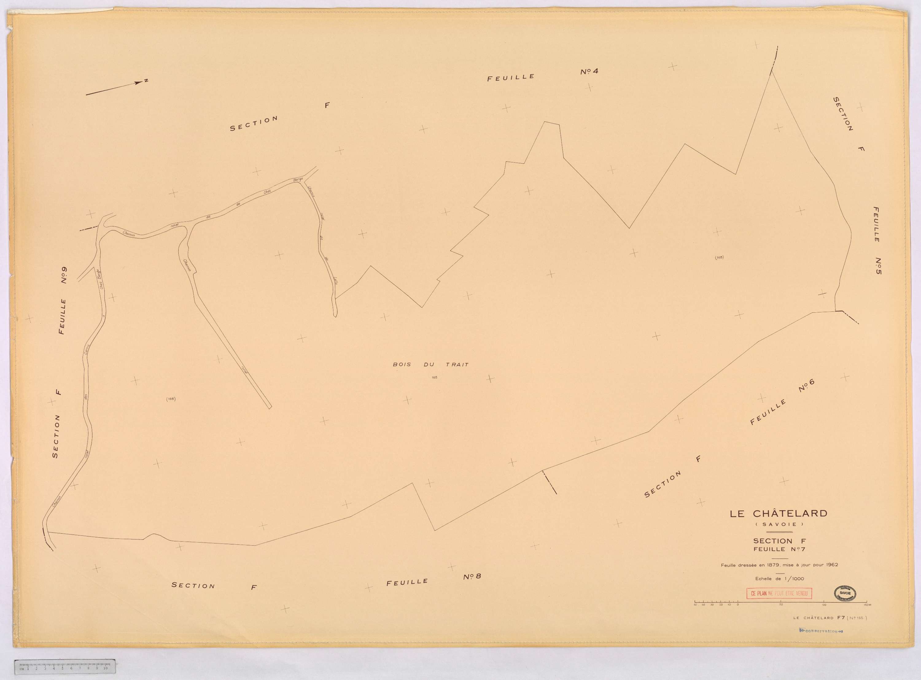 Le Châtelard - Cadastre rénové, version définitive (1962).