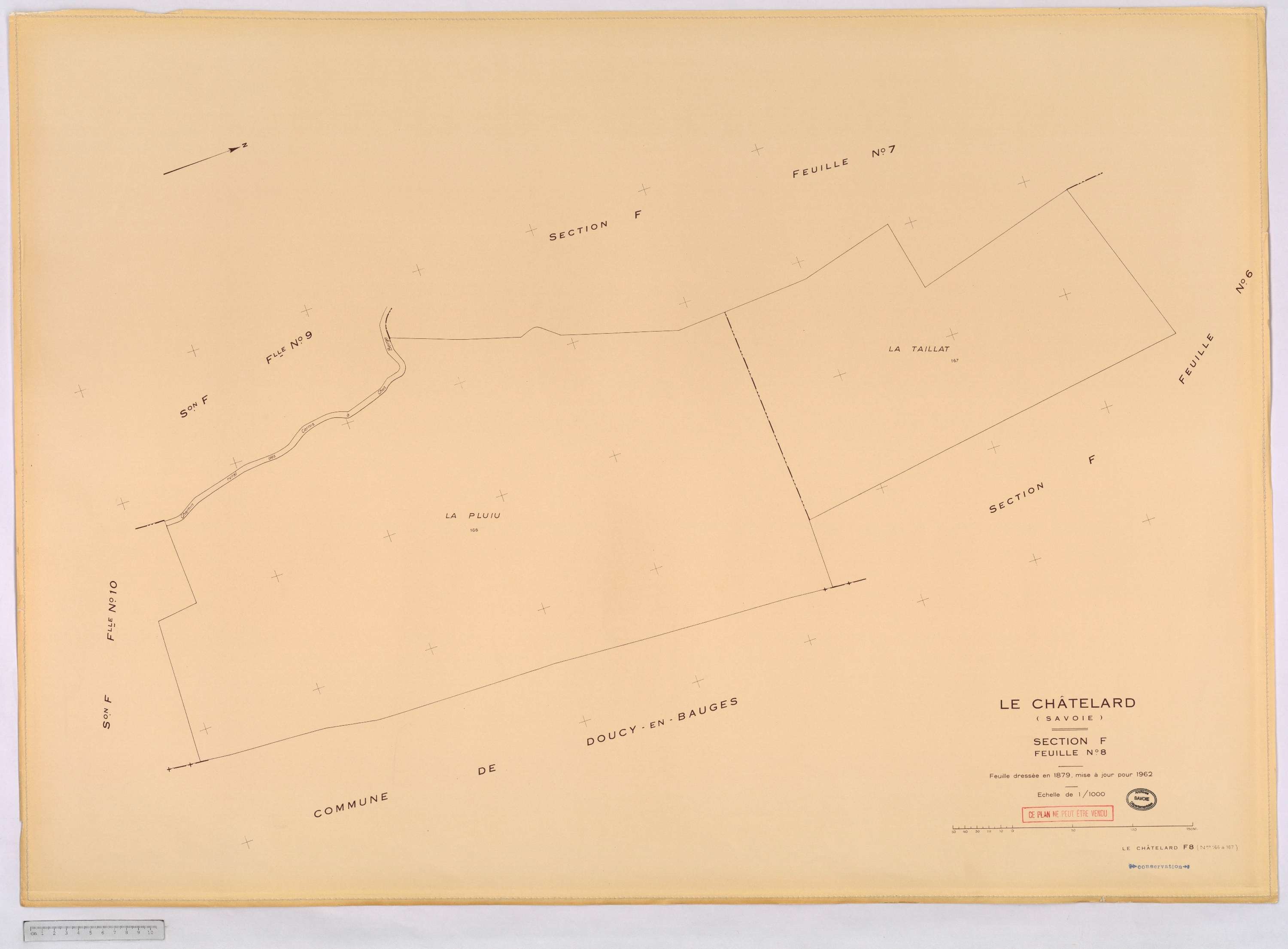 Le Châtelard - Cadastre rénové, version définitive (1962).