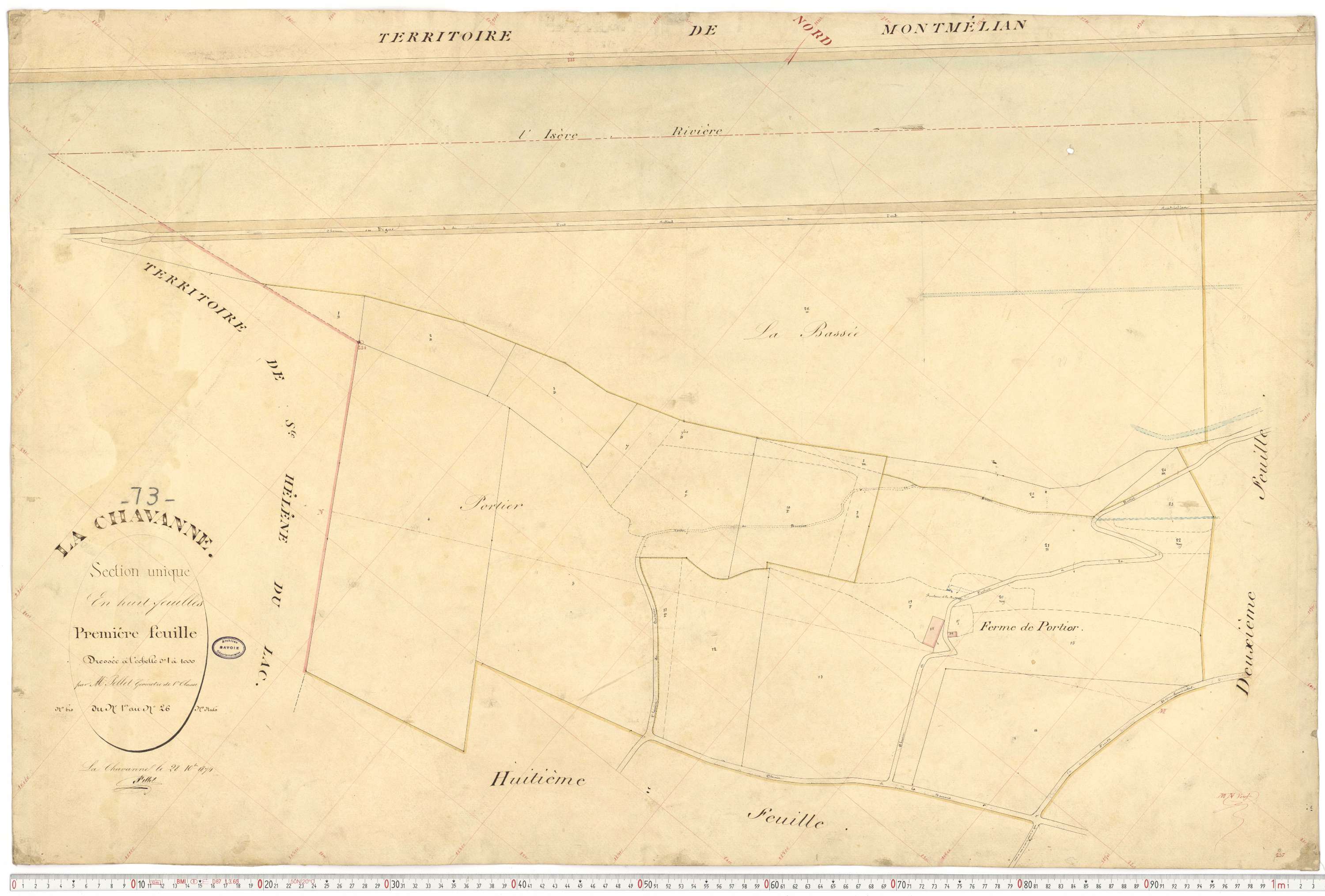 La Chavanne - Plans cadastraux du premier cadastre français.
