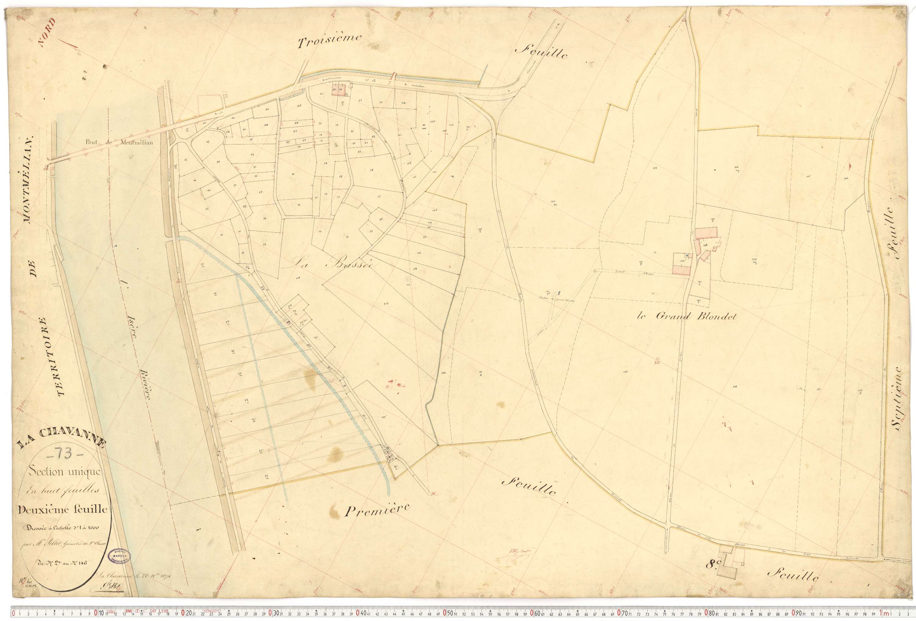 La Chavanne - Plans cadastraux du premier cadastre français.