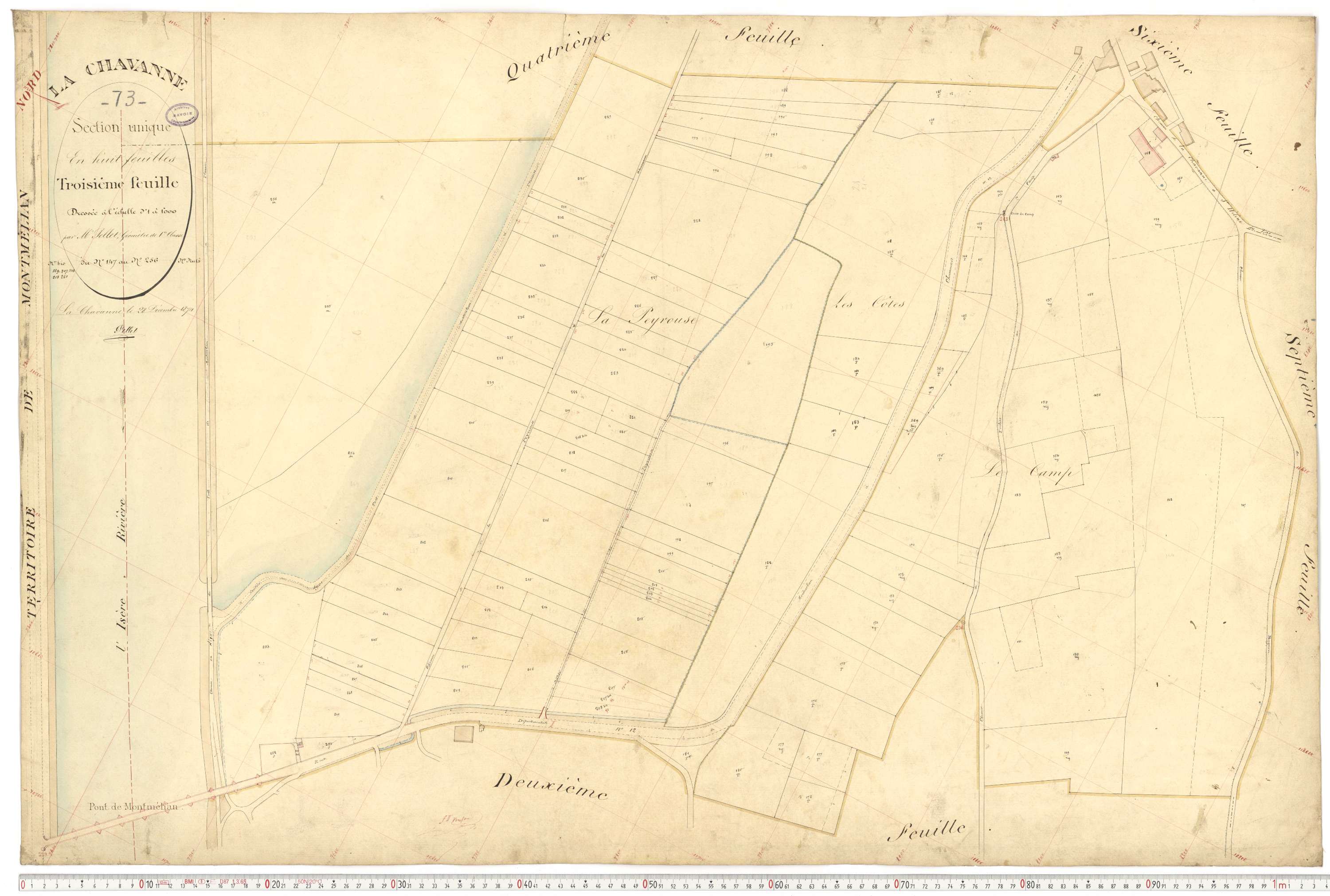 La Chavanne - Plans cadastraux du premier cadastre français.