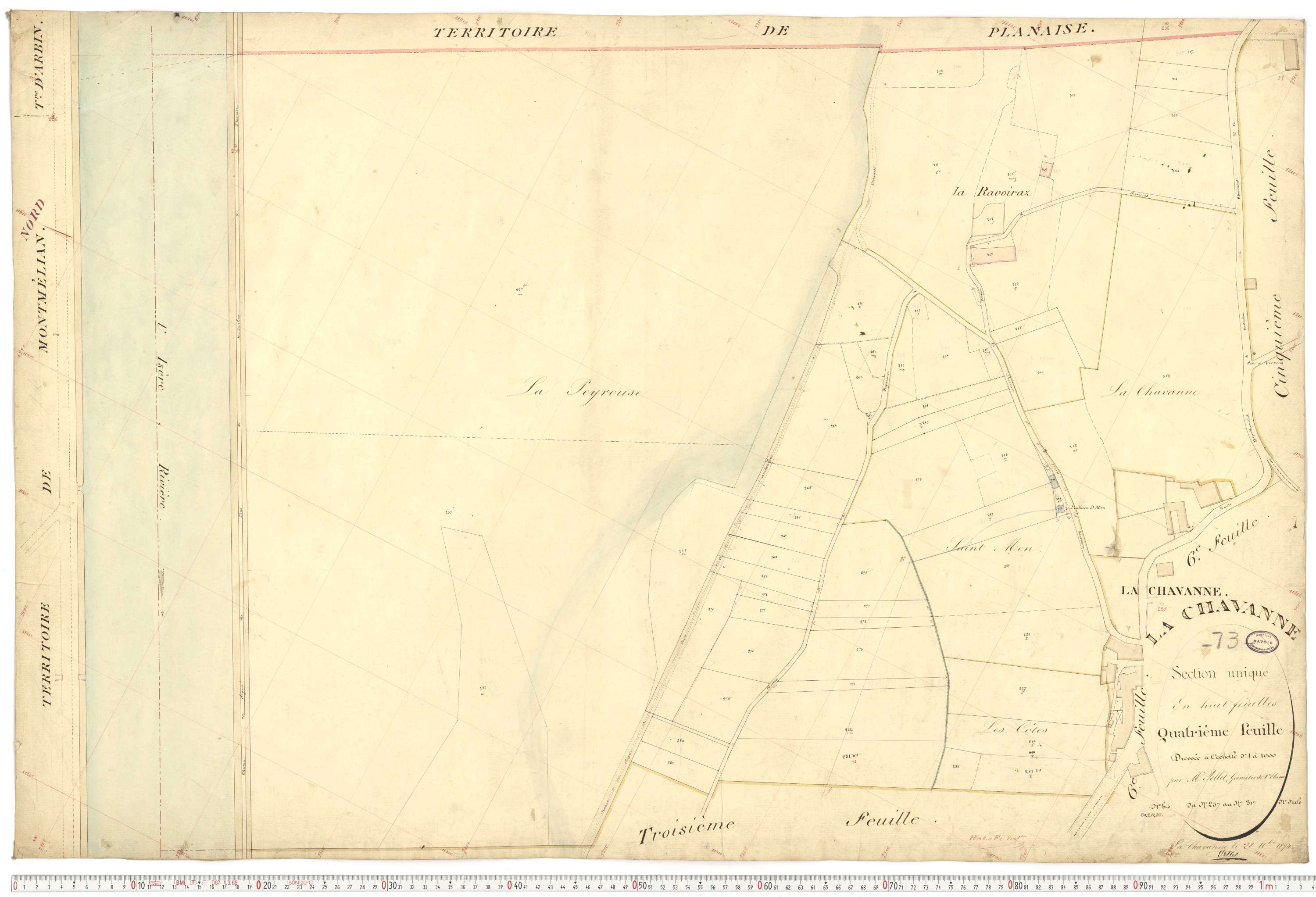 La Chavanne - Plans cadastraux du premier cadastre français.