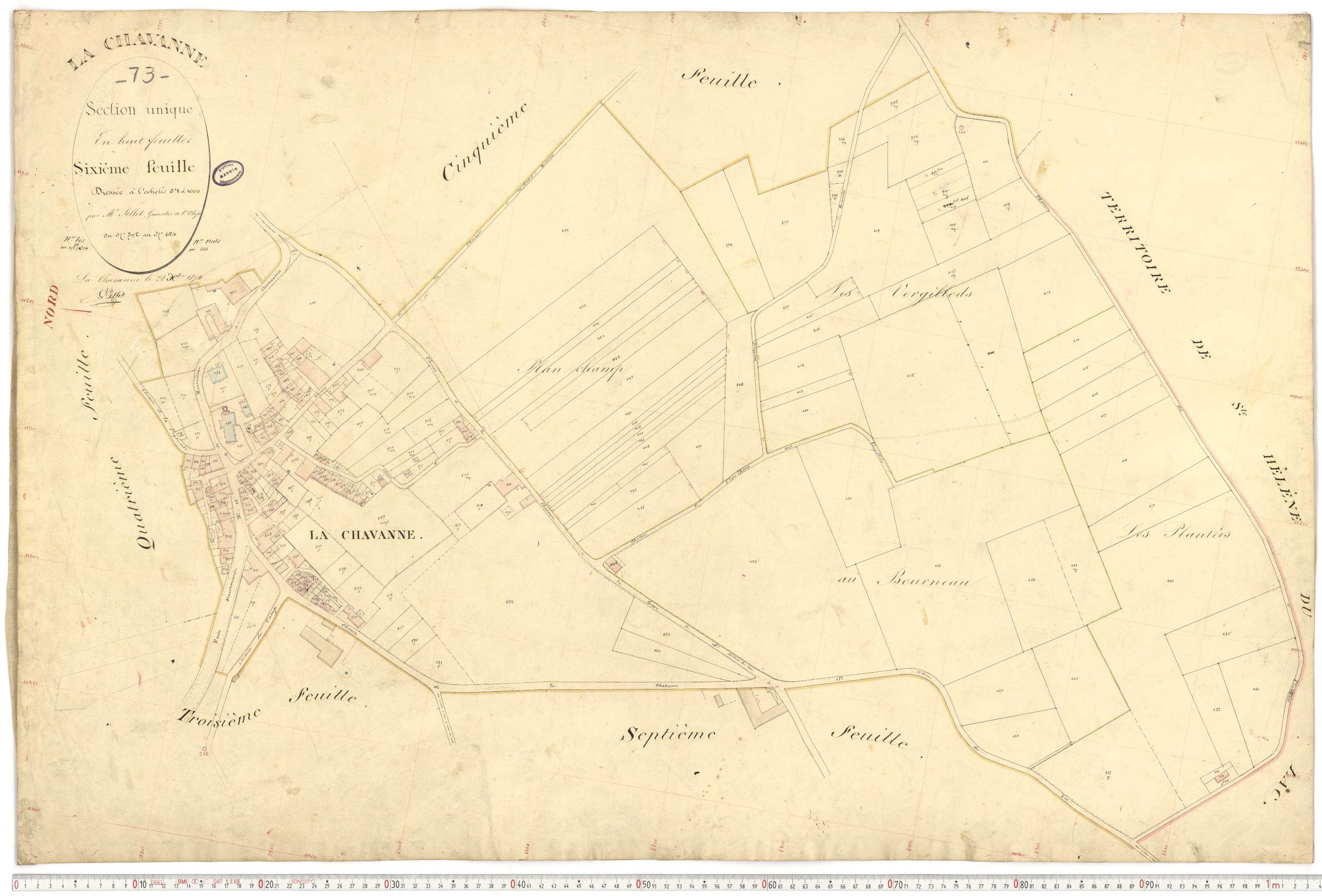 La Chavanne - Plans cadastraux du premier cadastre français.