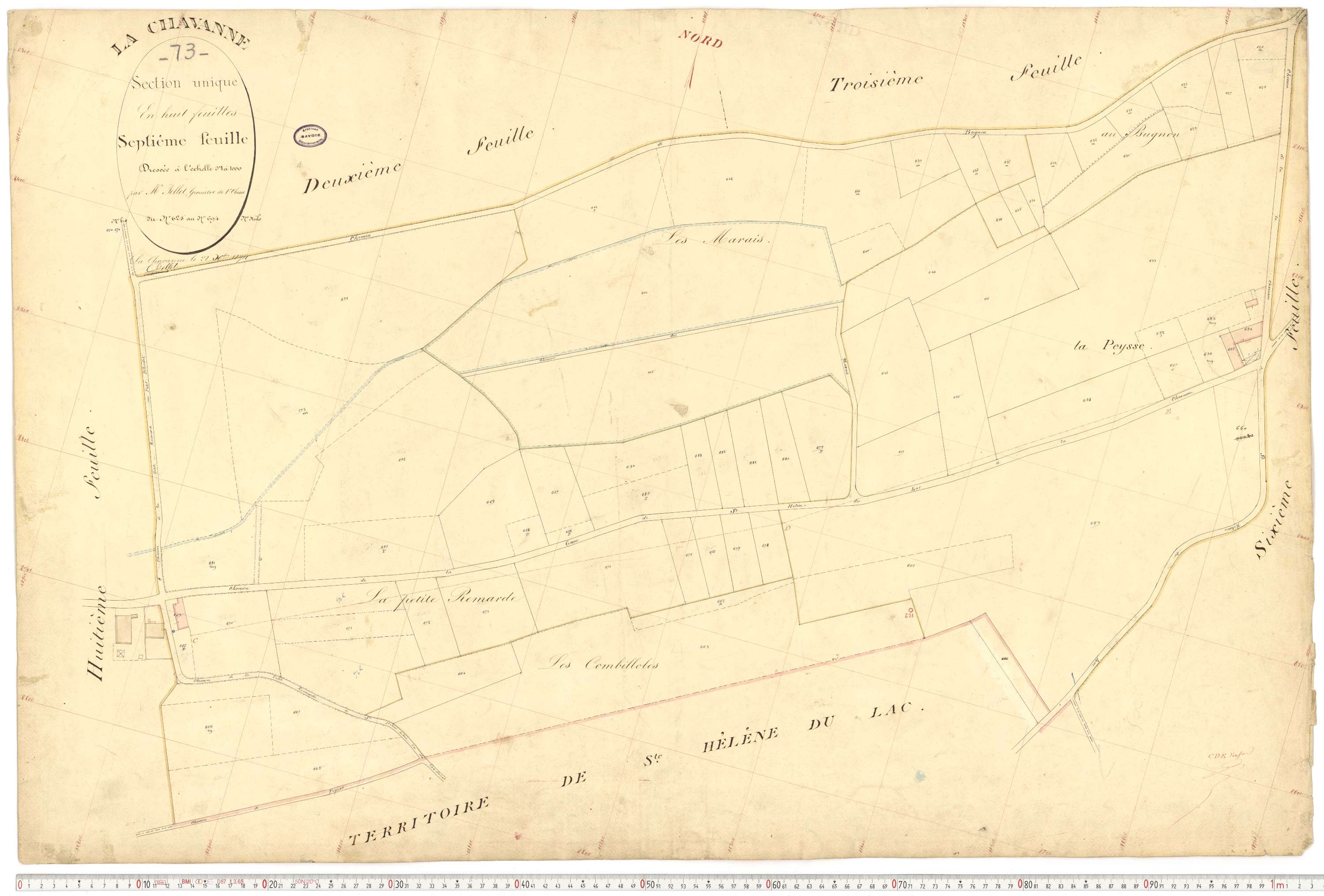 La Chavanne - Plans cadastraux du premier cadastre français.