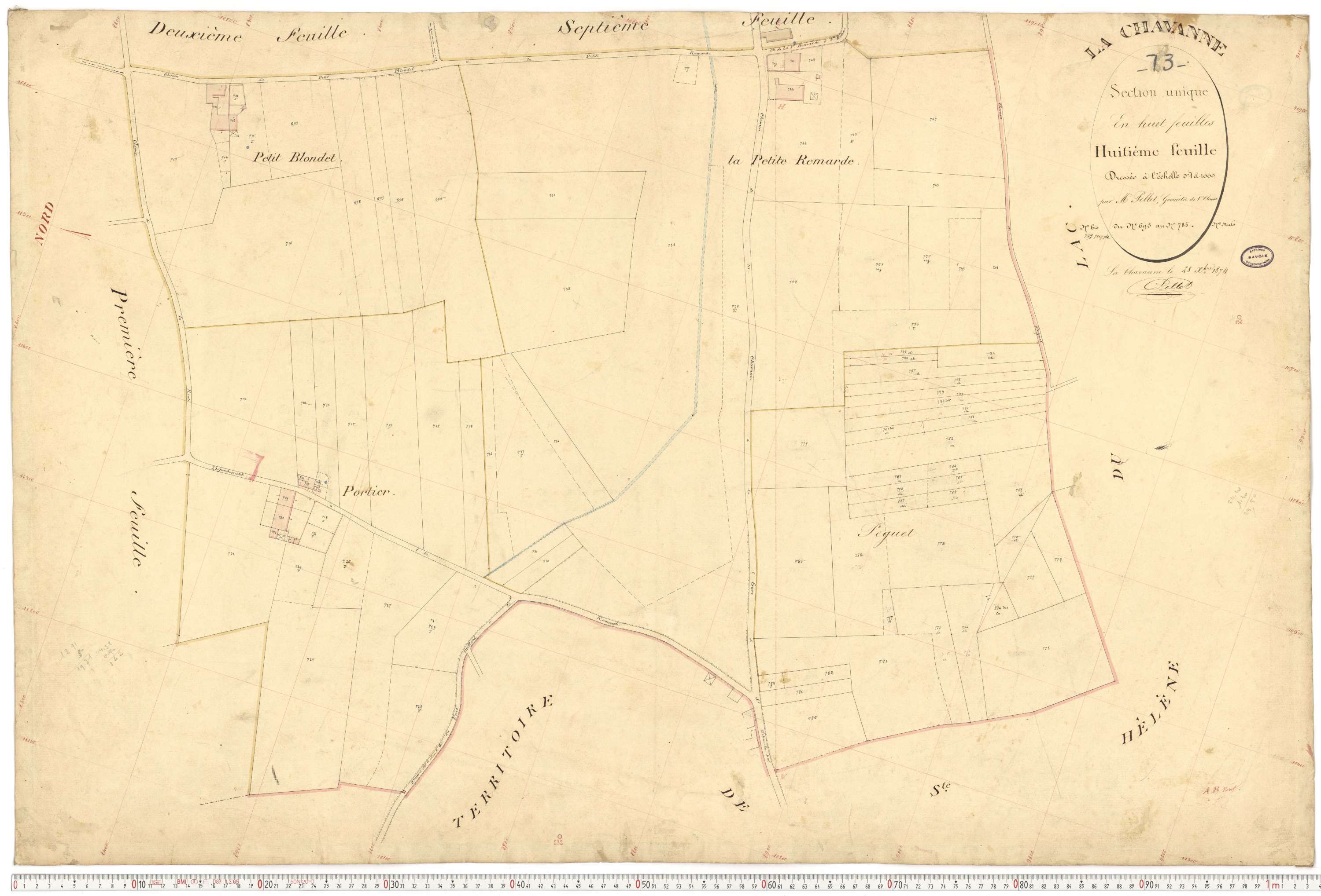 La Chavanne - Plans cadastraux du premier cadastre français.