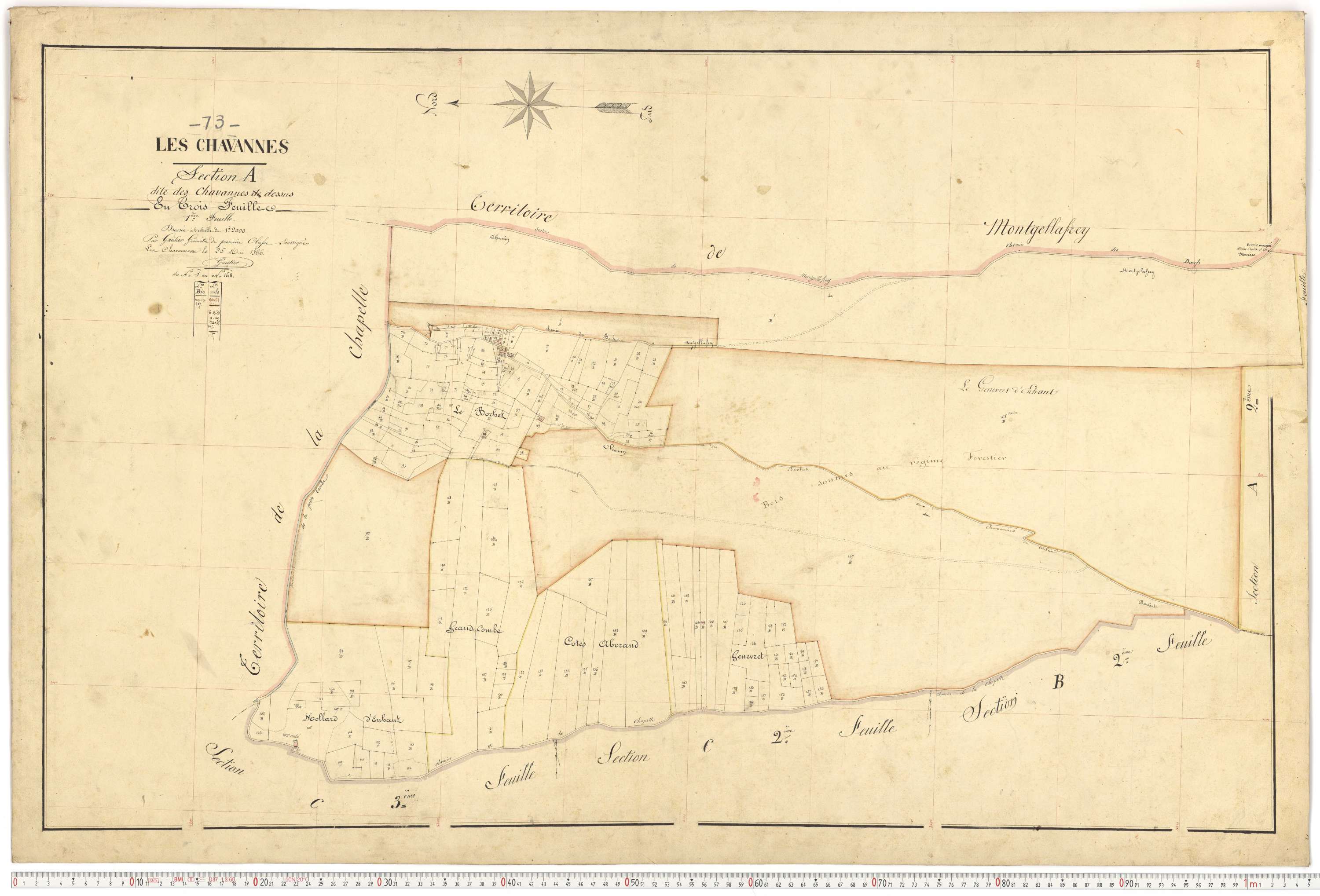 Chavannes-en-Maurienne - Plans cadastraux du premier cadastre français.