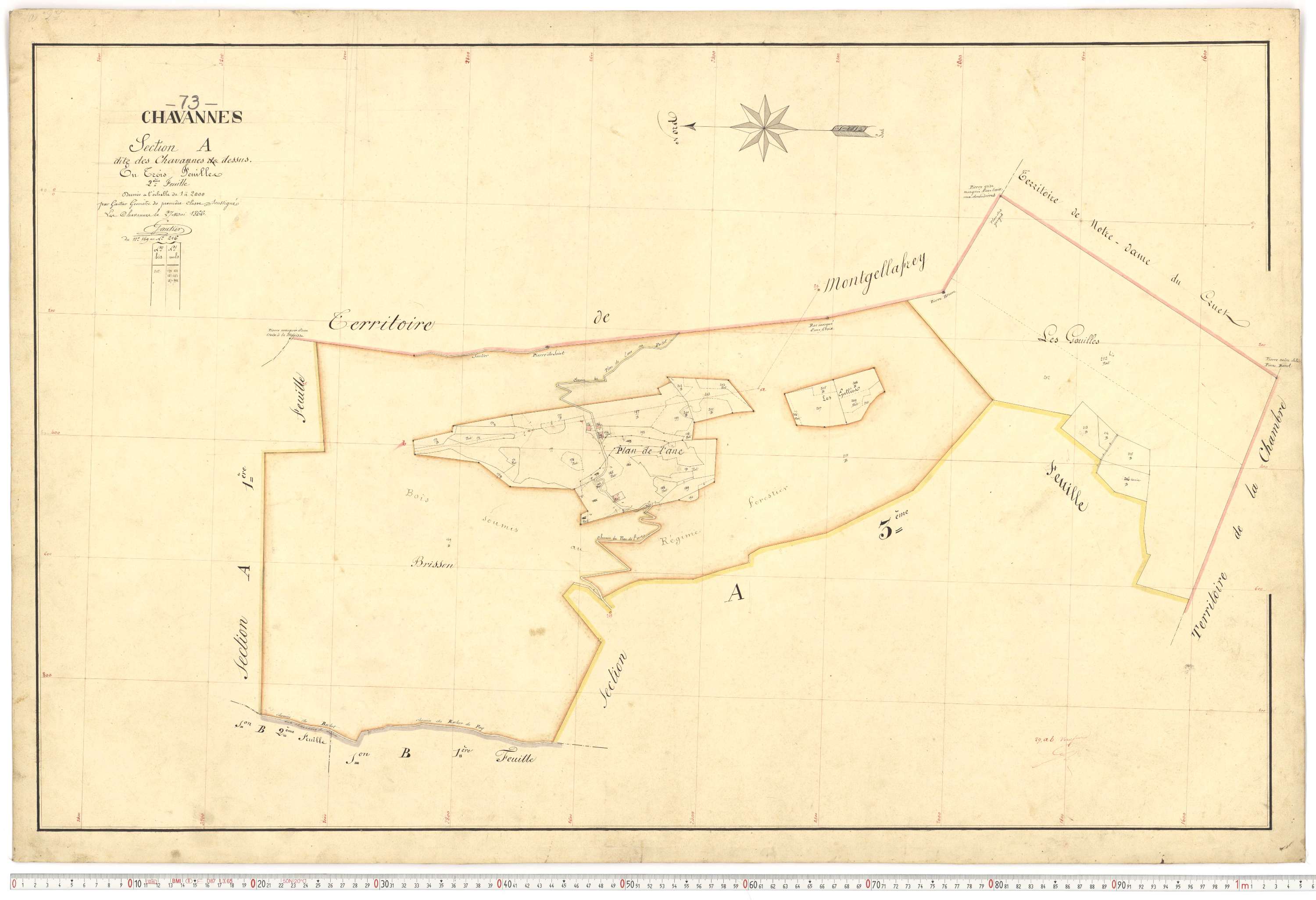 Chavannes-en-Maurienne - Plans cadastraux du premier cadastre français.