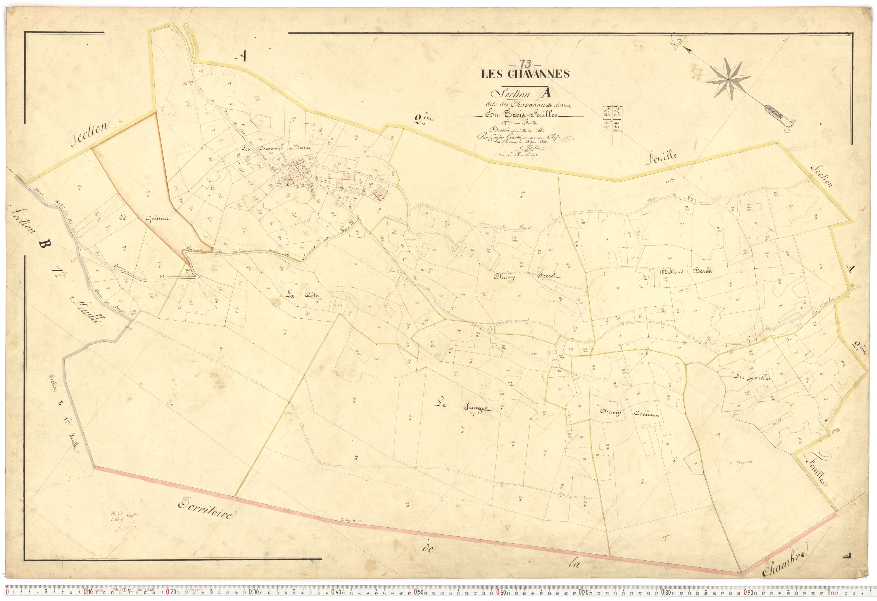 Chavannes-en-Maurienne - Plans cadastraux du premier cadastre français.