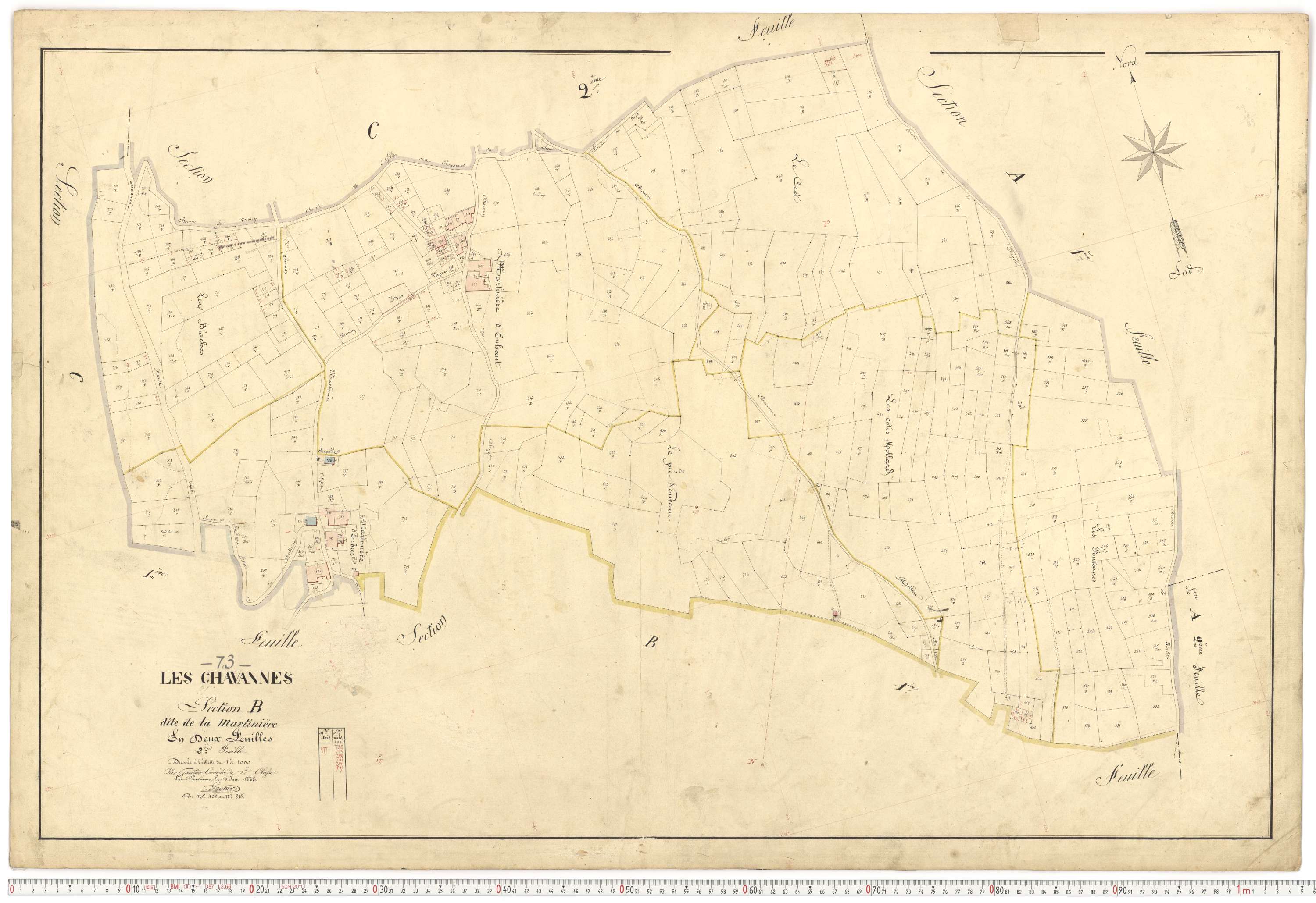 Chavannes-en-Maurienne - Plans cadastraux du premier cadastre français.