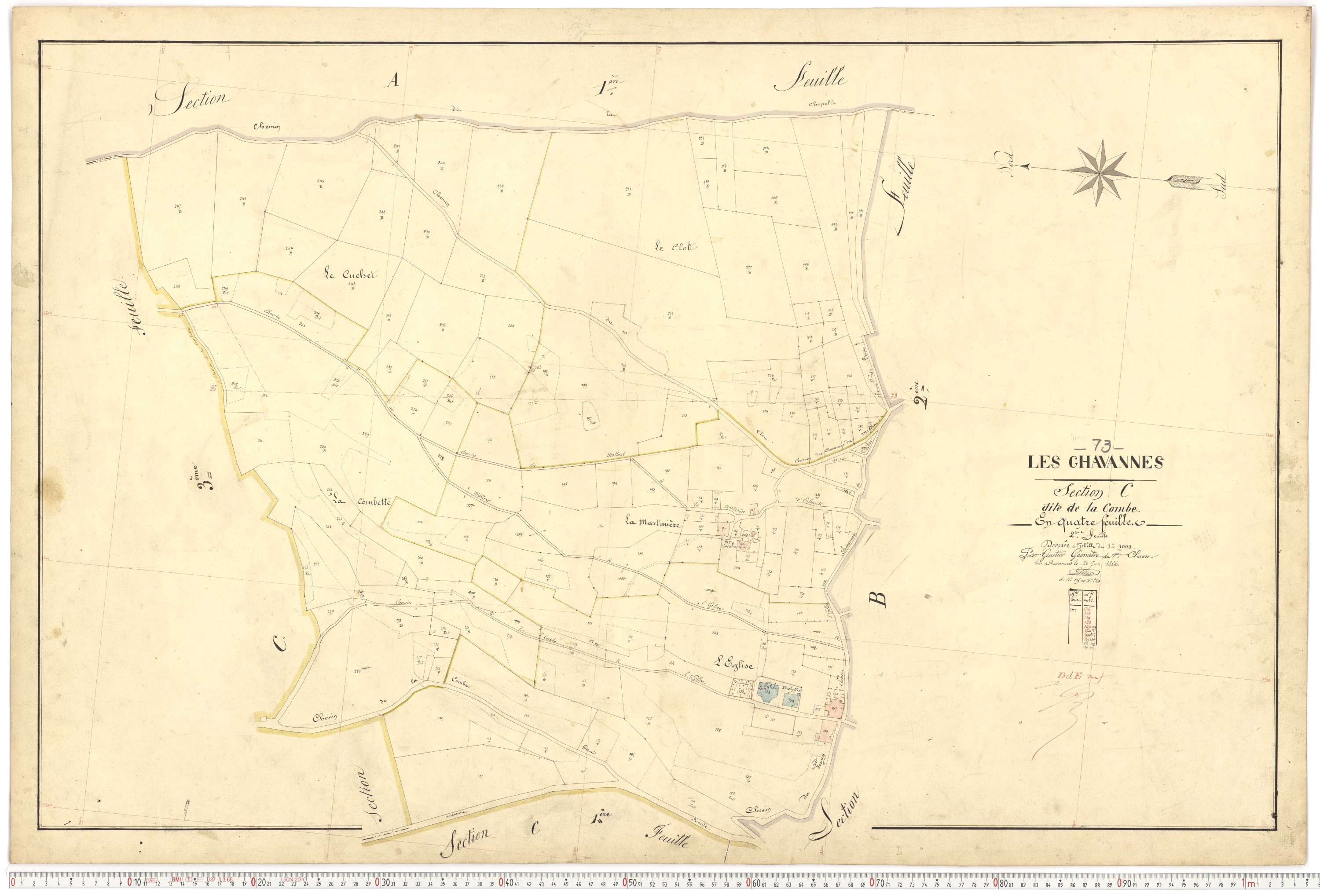 Chavannes-en-Maurienne - Plans cadastraux du premier cadastre français.