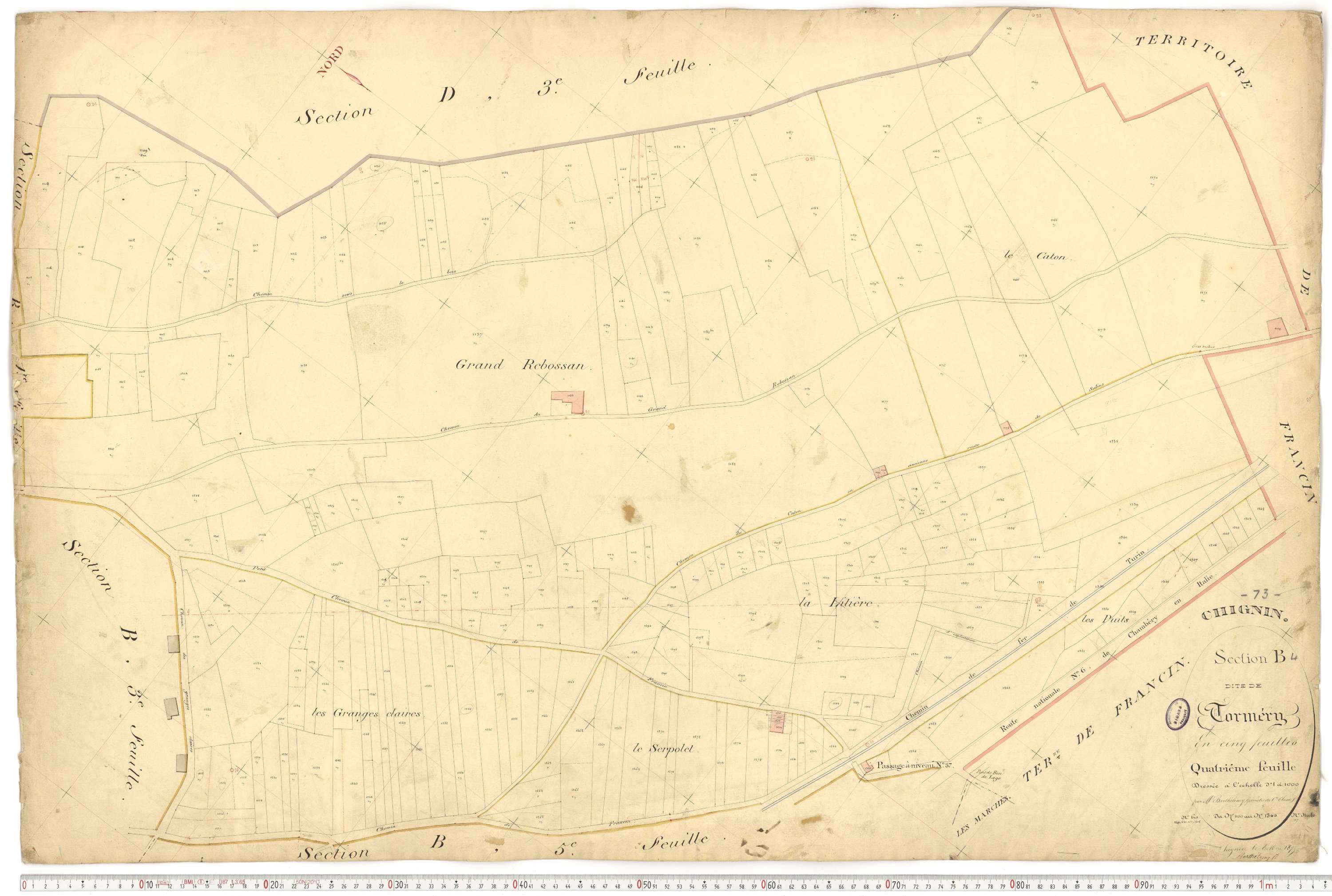 Chignin - Cadastre français (1877).
