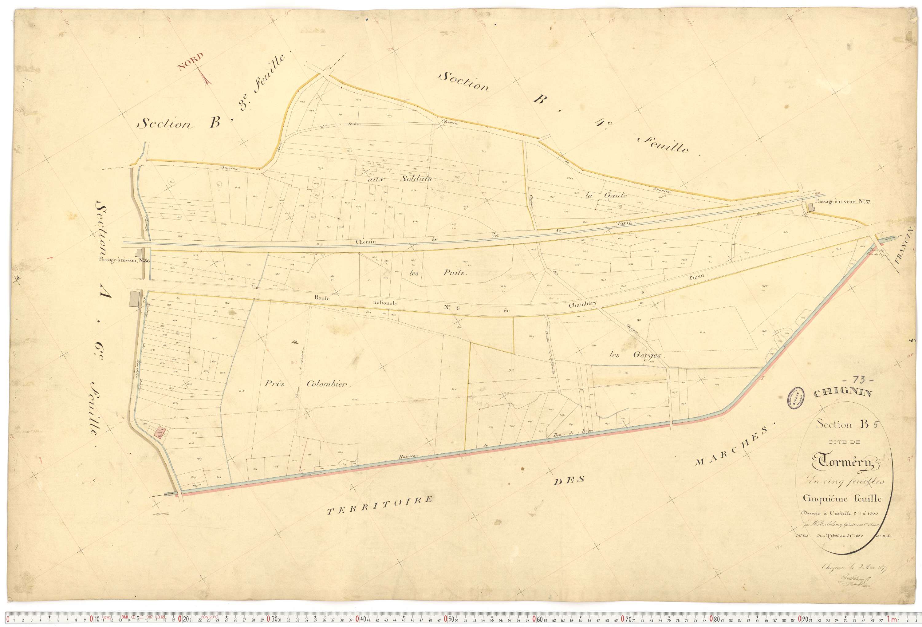 Chignin - Cadastre français (1877).