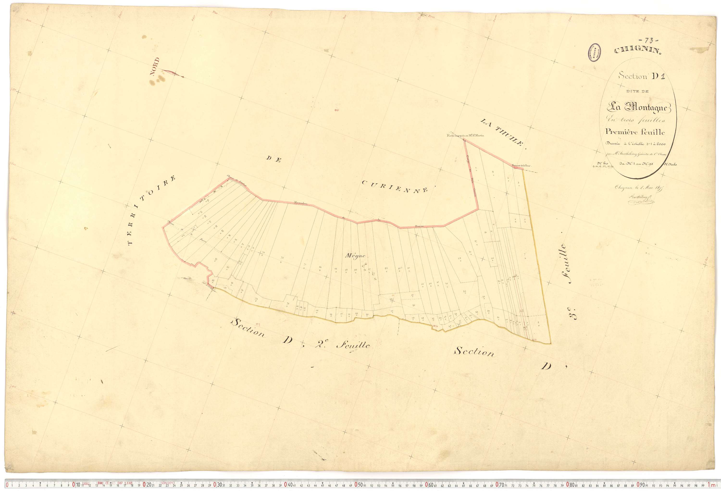 Chignin - Cadastre français (1877).