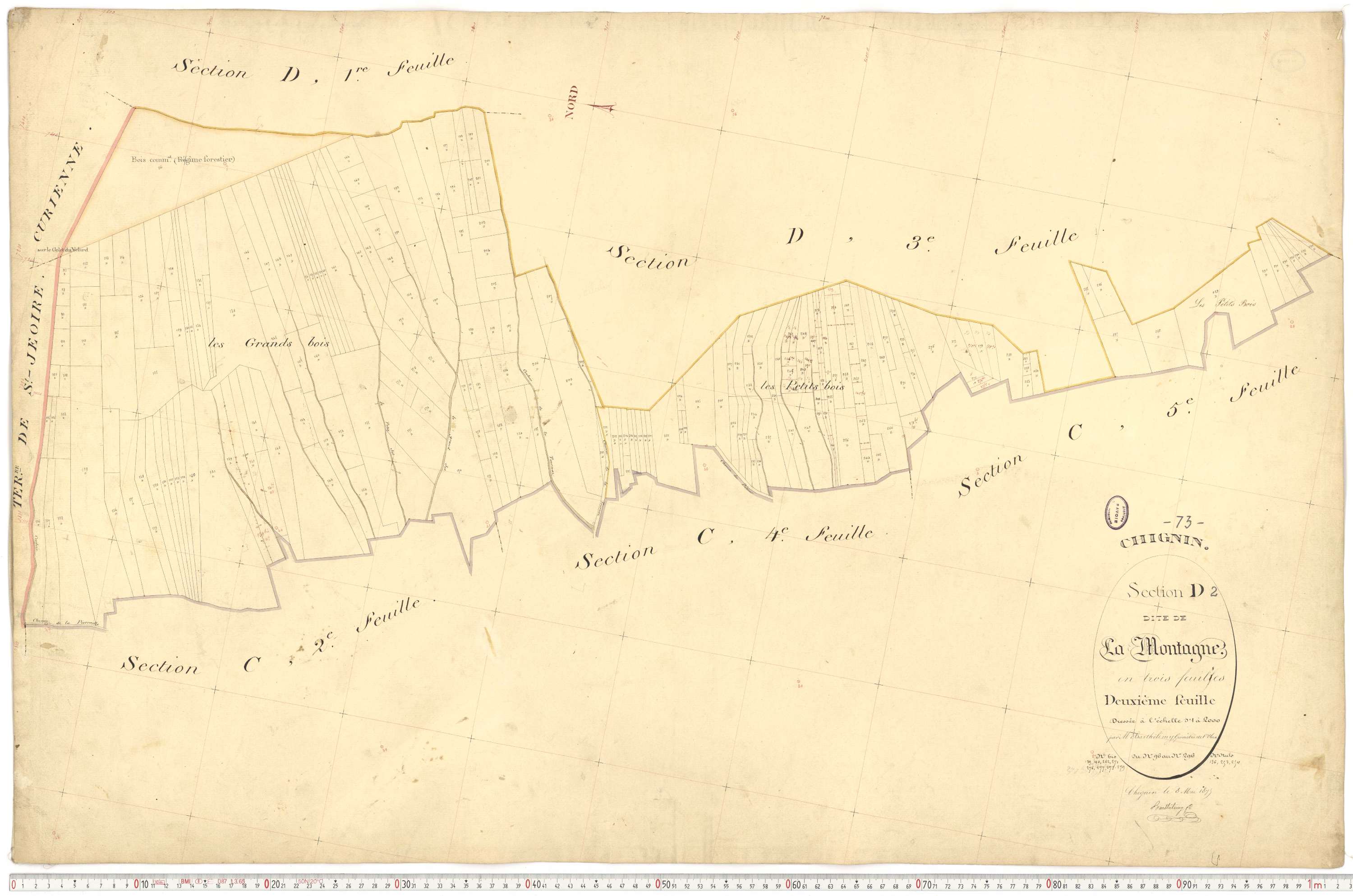 Chignin - Cadastre français (1877).