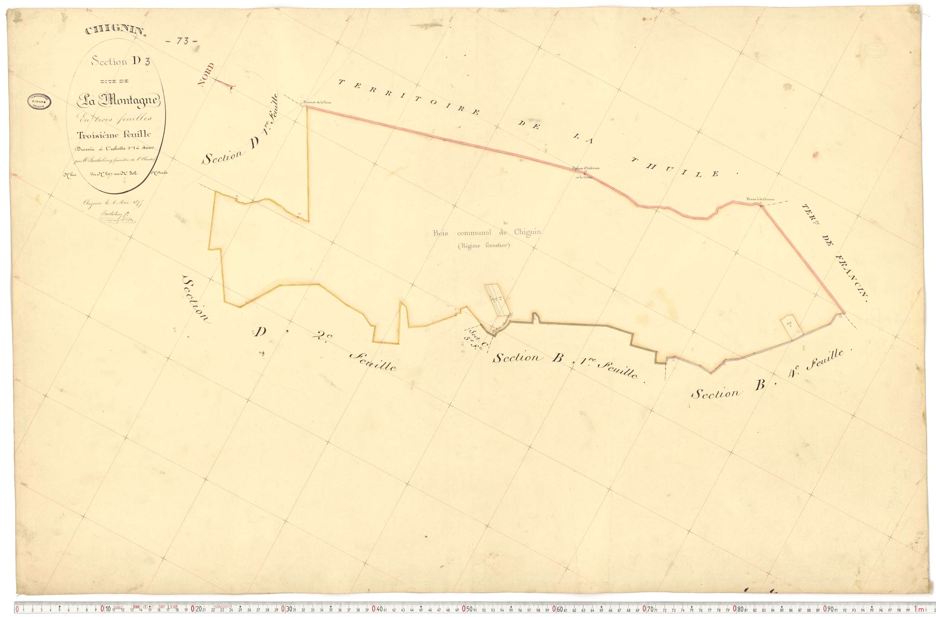 Chignin - Cadastre français (1877).