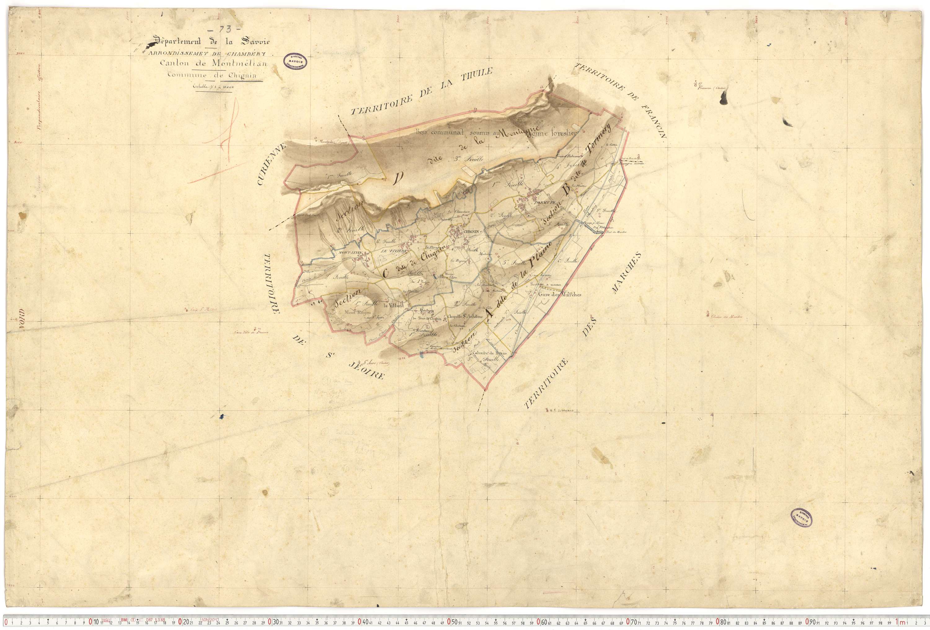 Chignin - Cadastre français (1877).