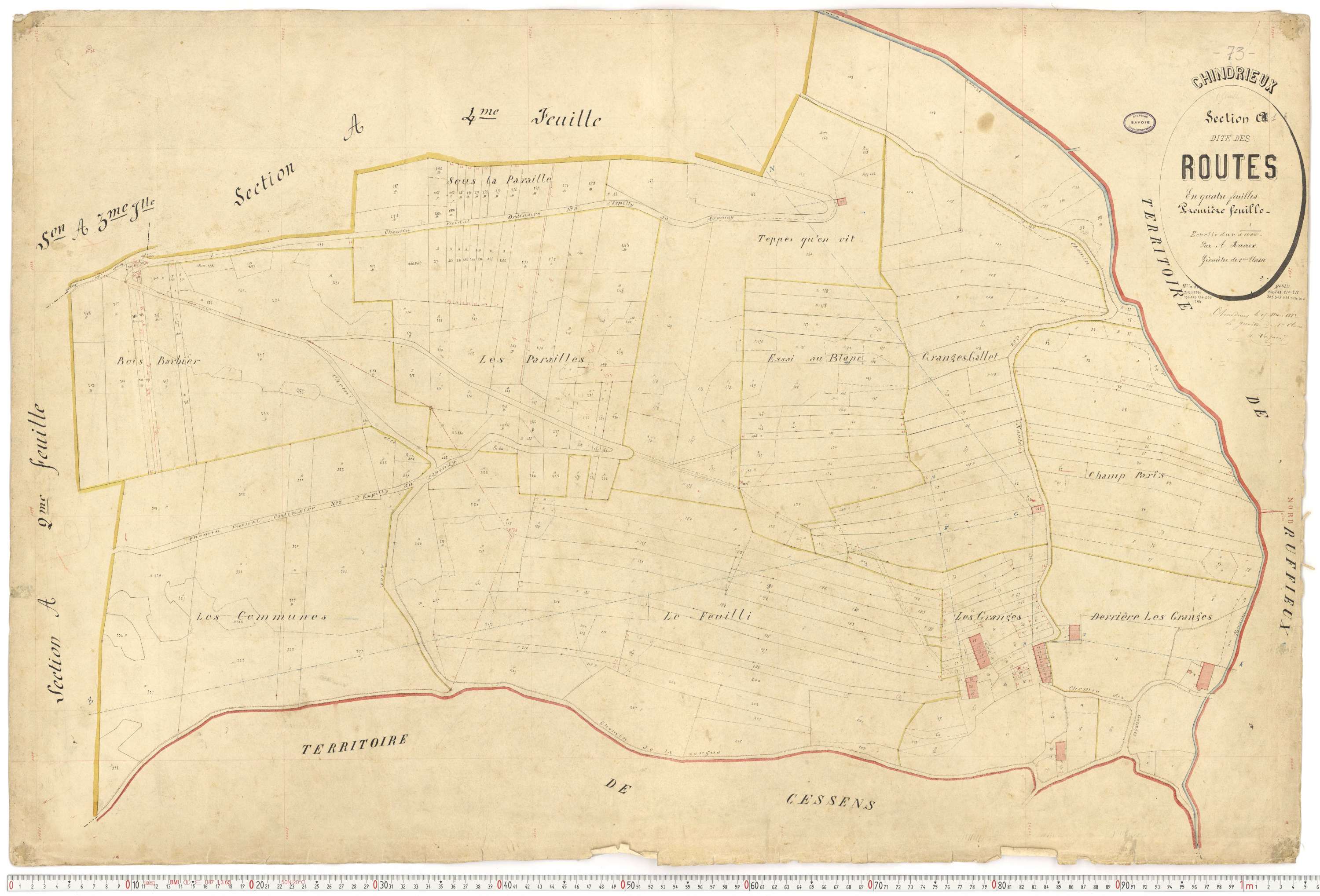 Chindrieux - Cadastre français (1883).