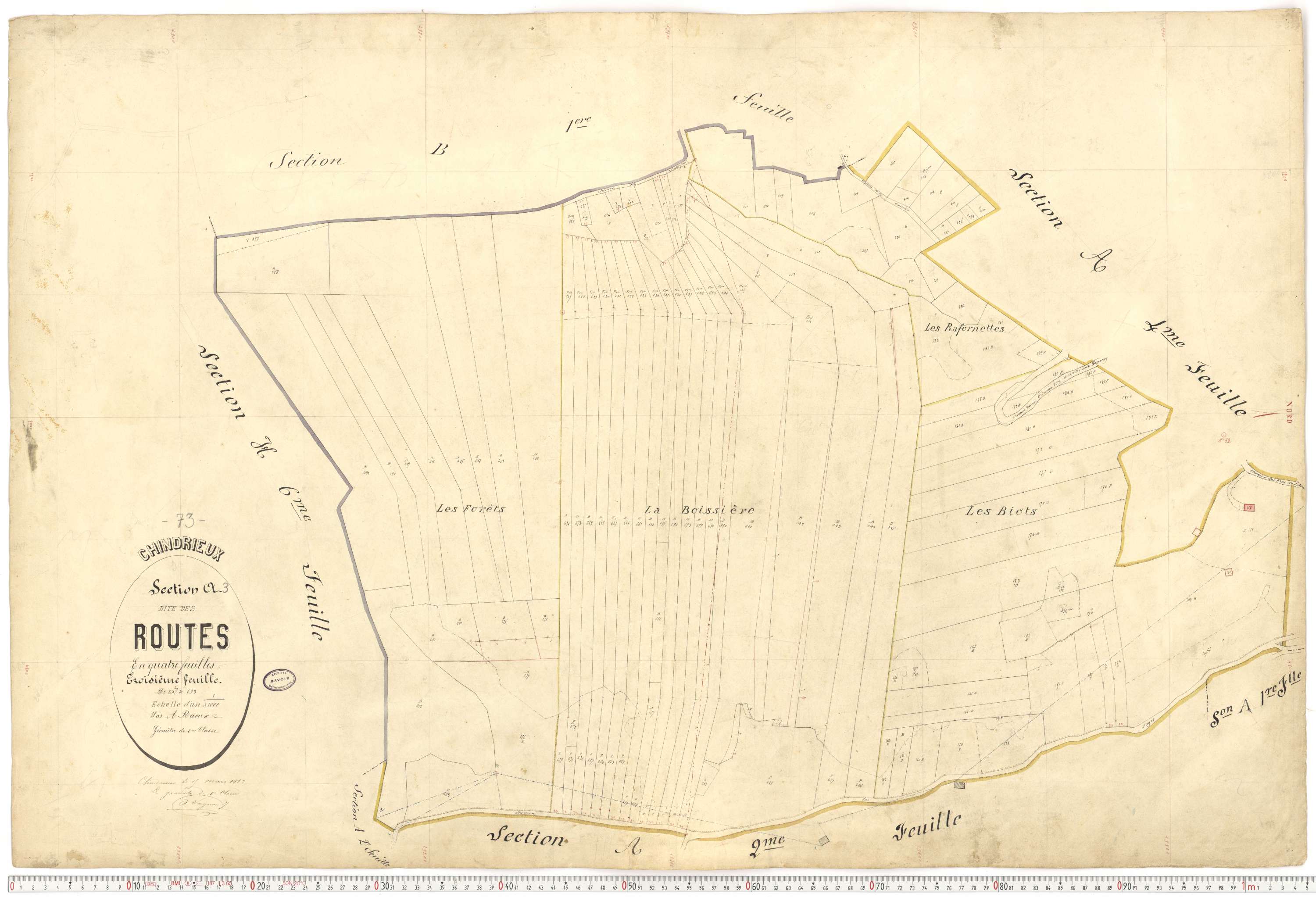 Chindrieux - Cadastre français (1883).
