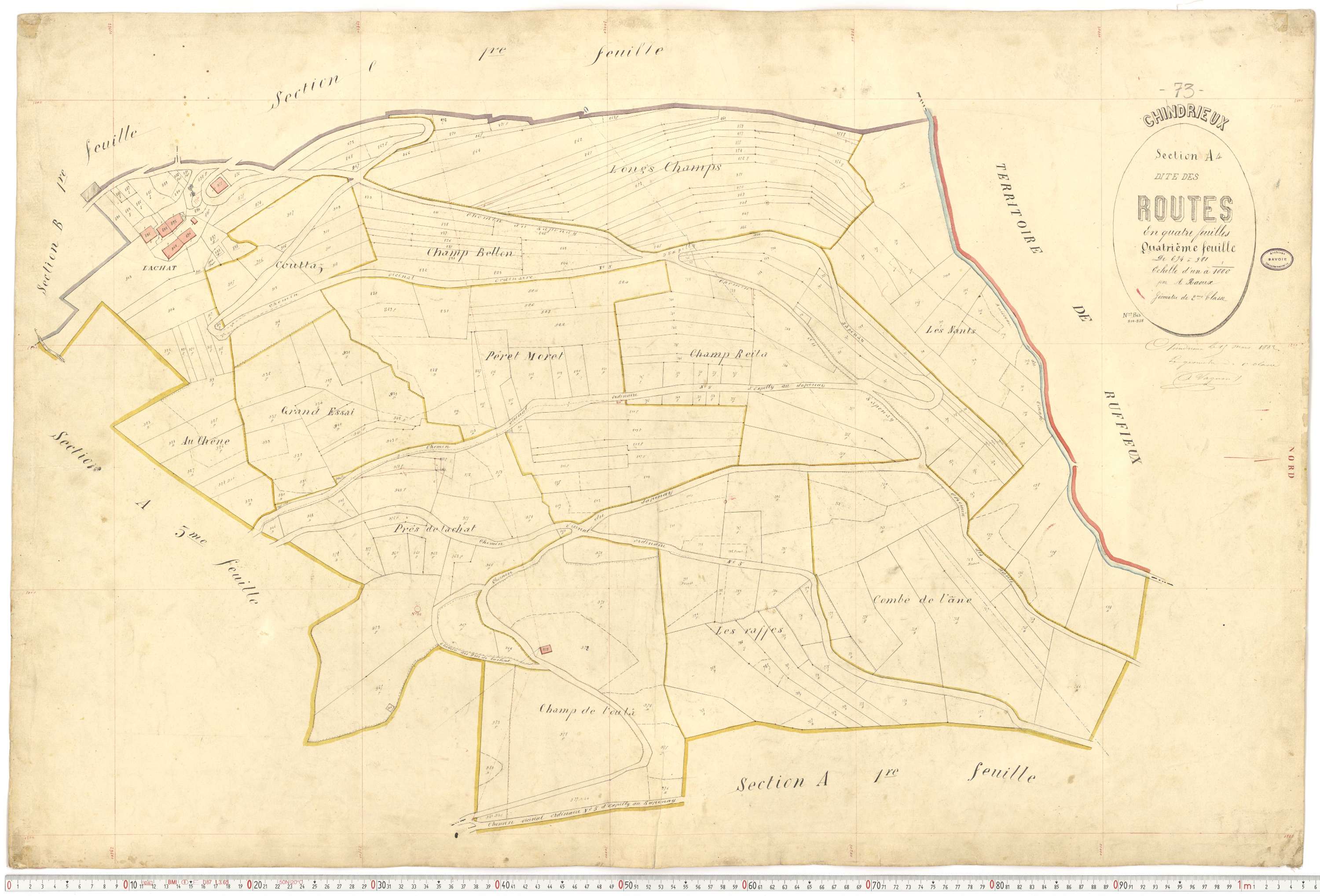 Chindrieux - Cadastre français (1883).