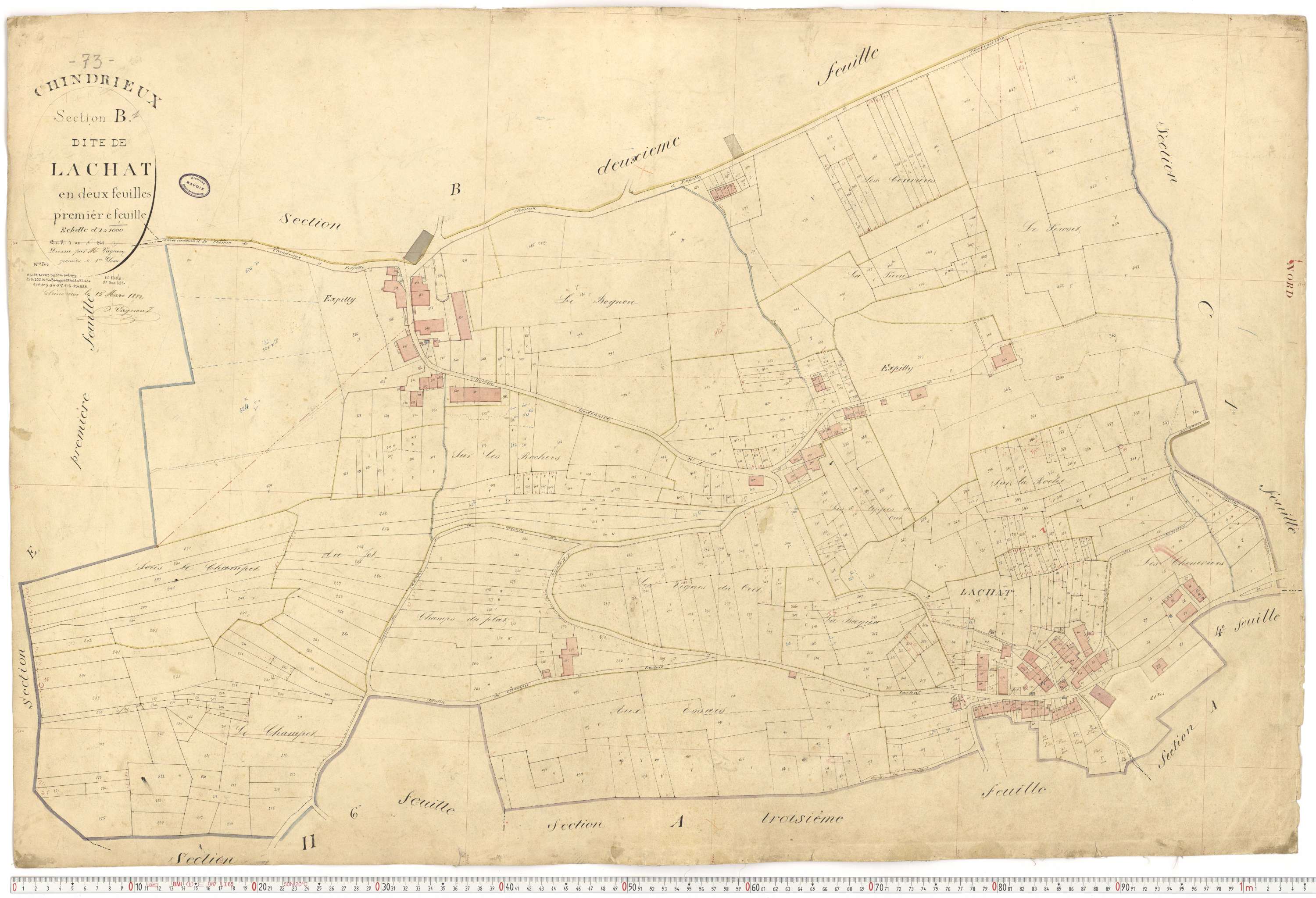 Chindrieux - Cadastre français (1883).
