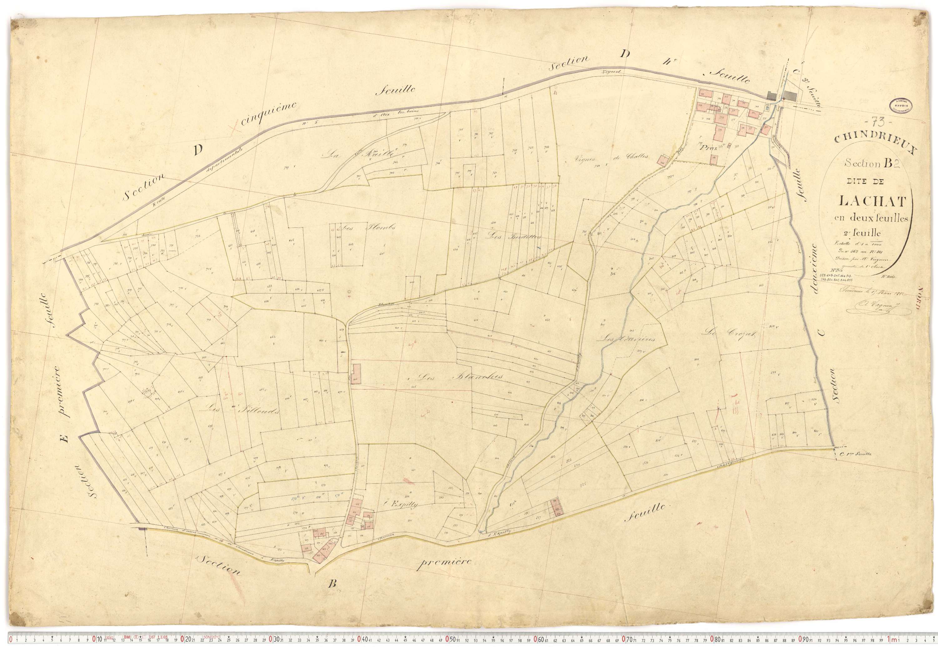 Chindrieux - Cadastre français (1883).