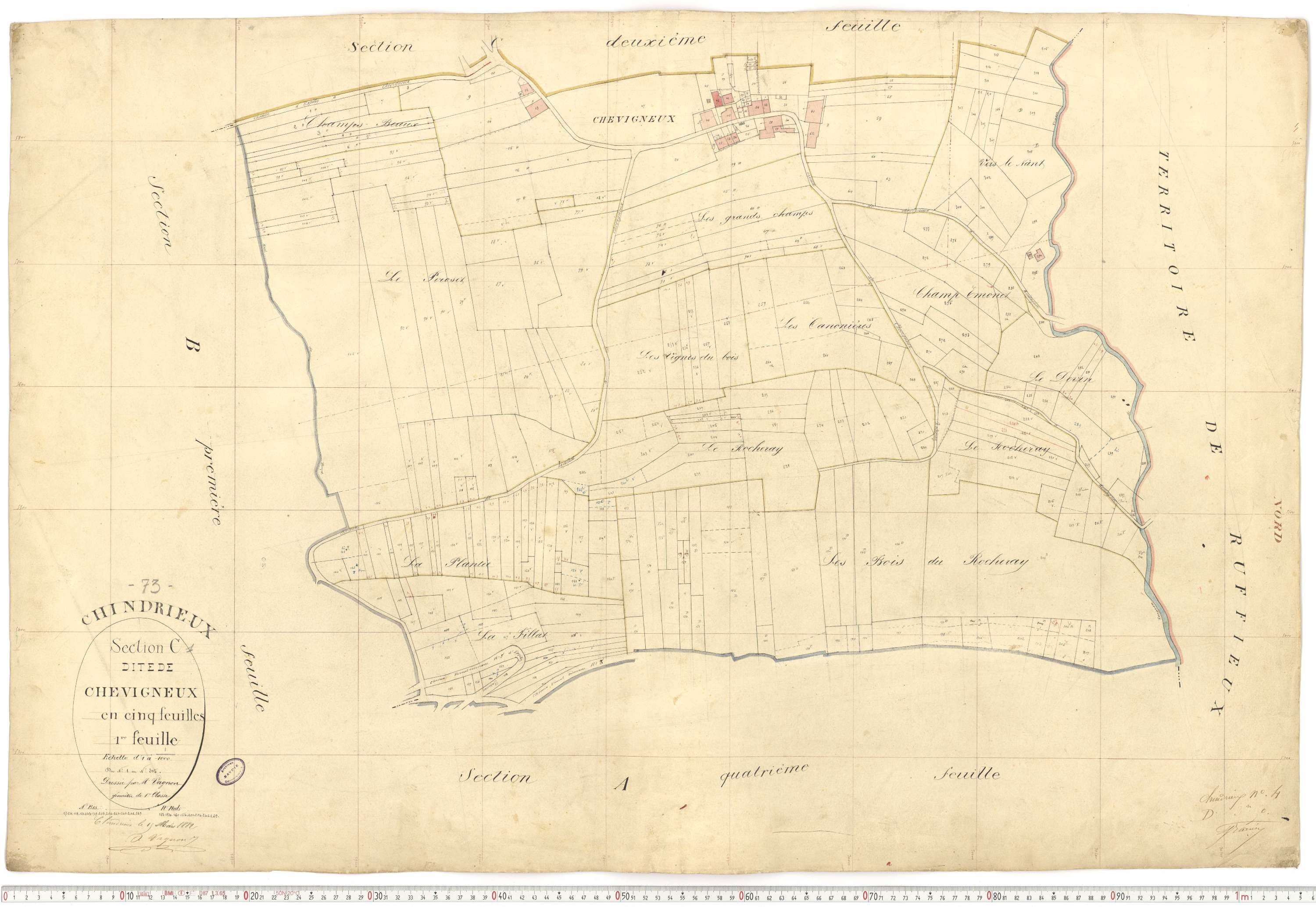Chindrieux - Cadastre français (1883).