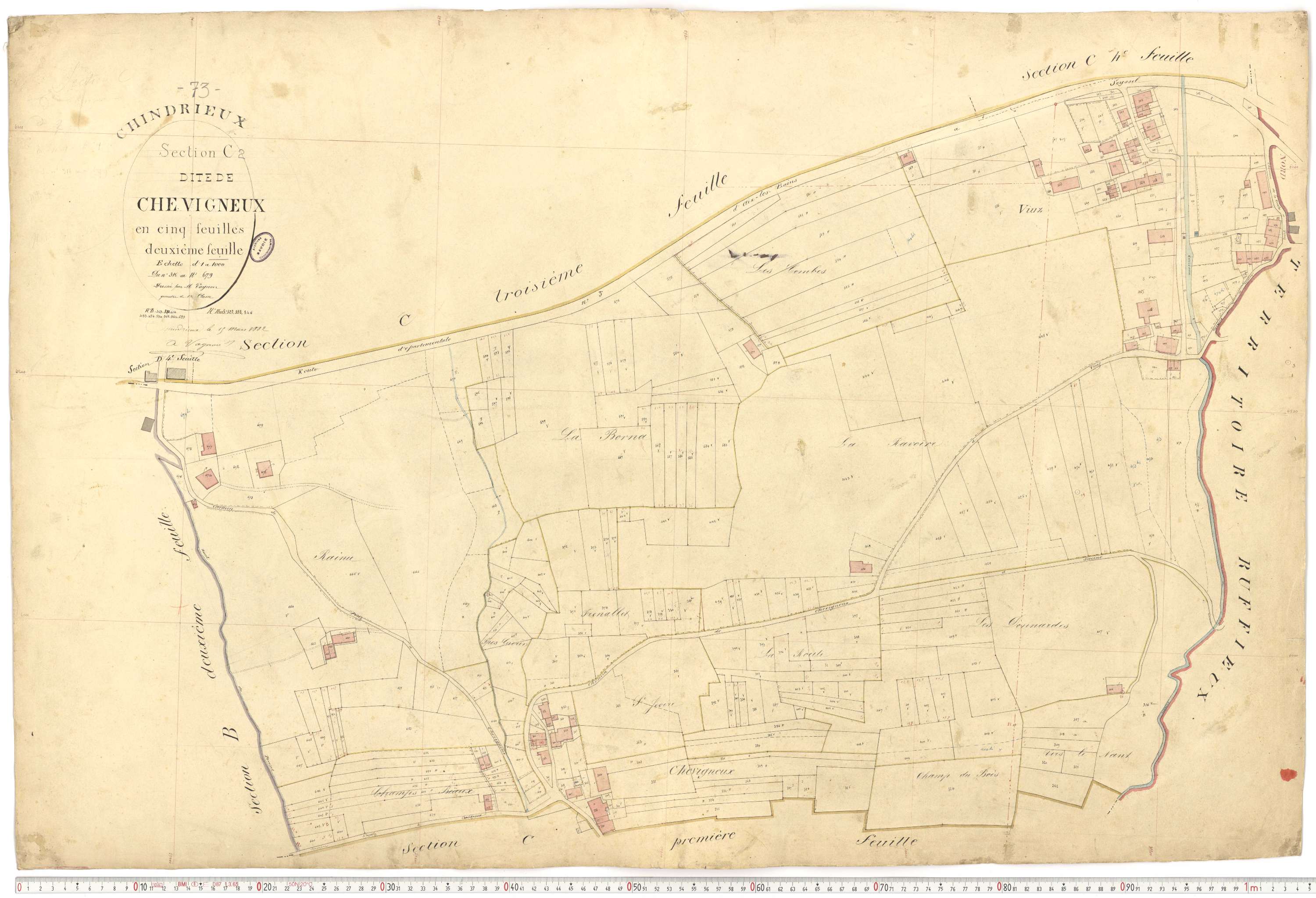 Chindrieux - Cadastre français (1883).