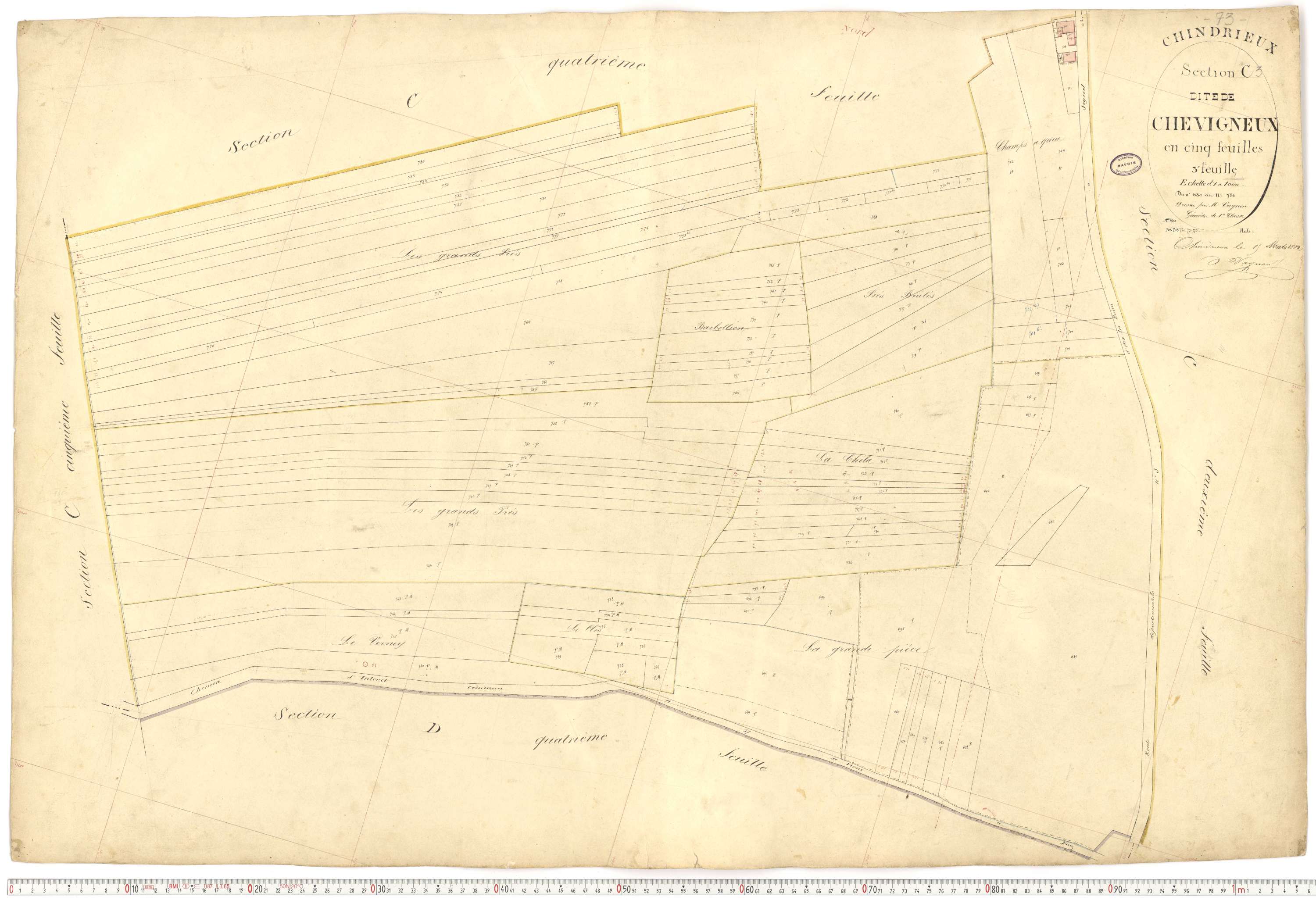Chindrieux - Cadastre français (1883).