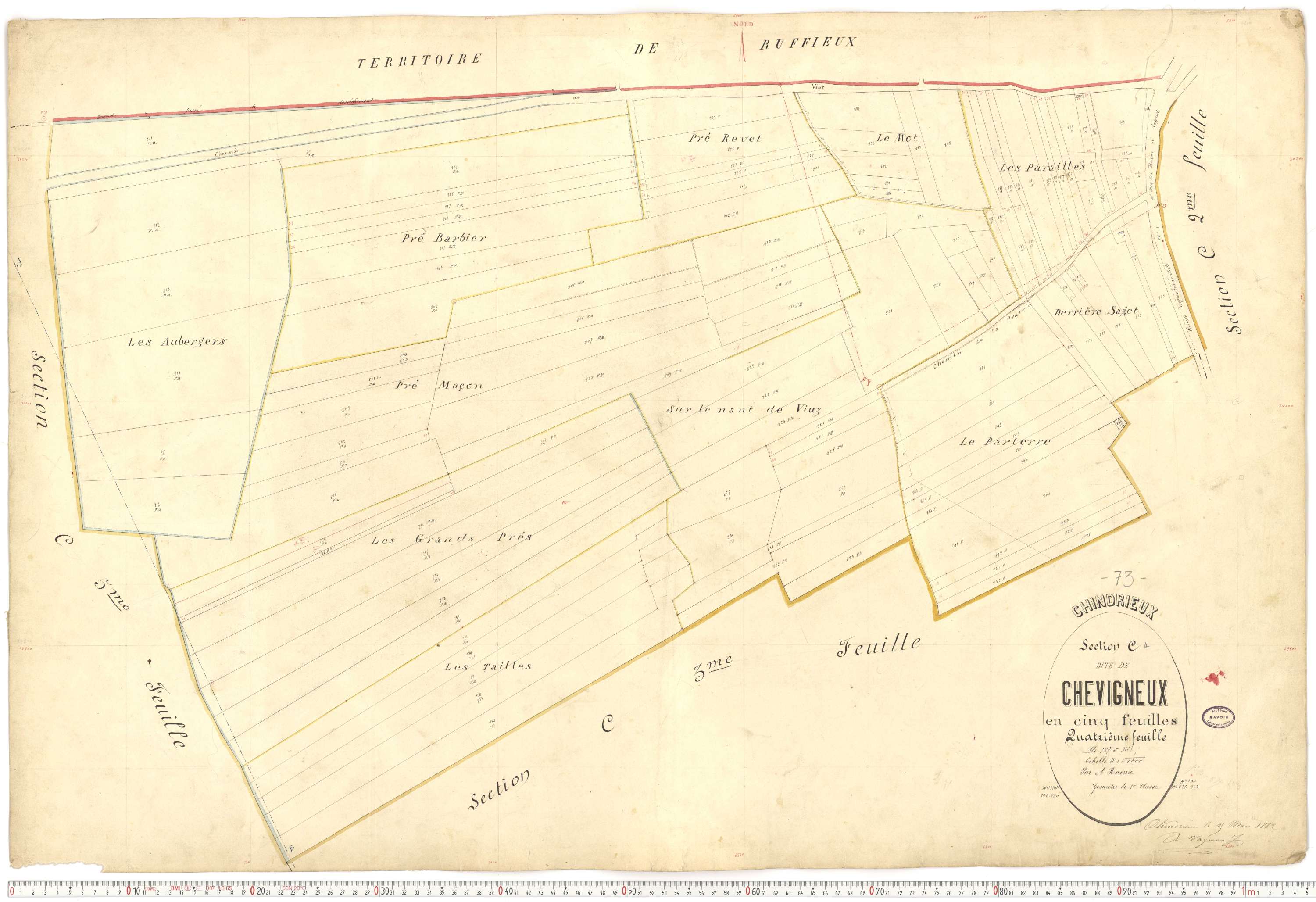 Chindrieux - Cadastre français (1883).