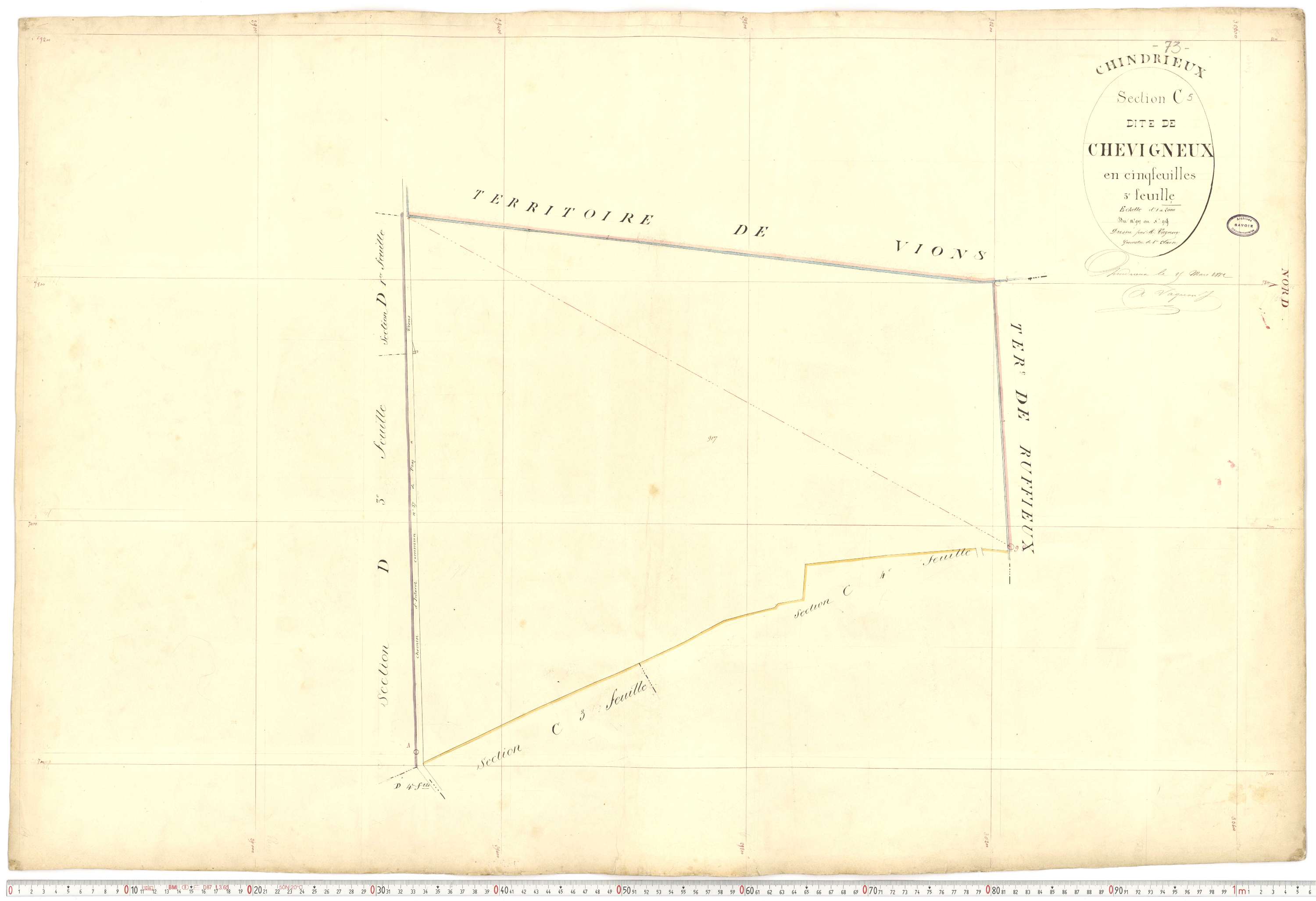 Chindrieux - Cadastre français (1883).
