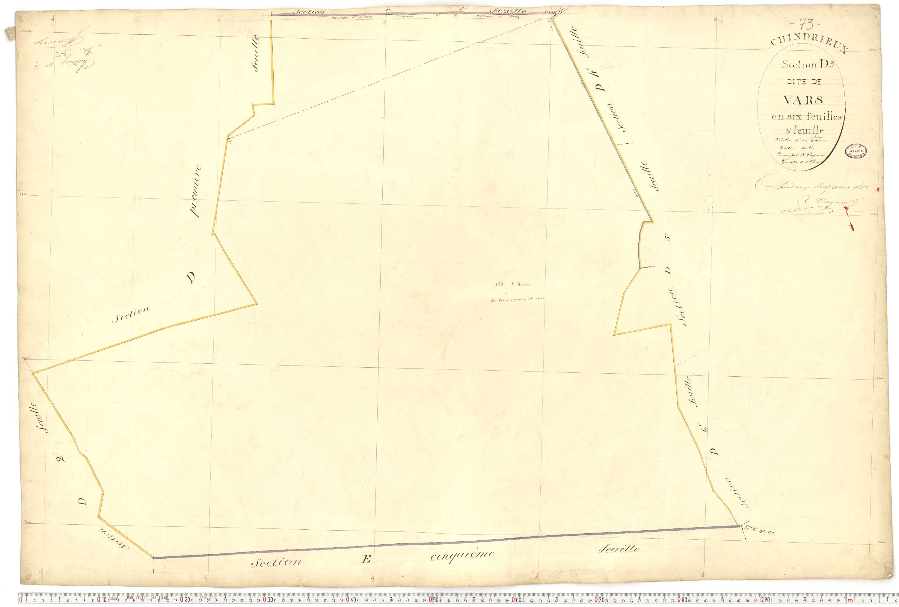 Chindrieux - Cadastre français (1883).