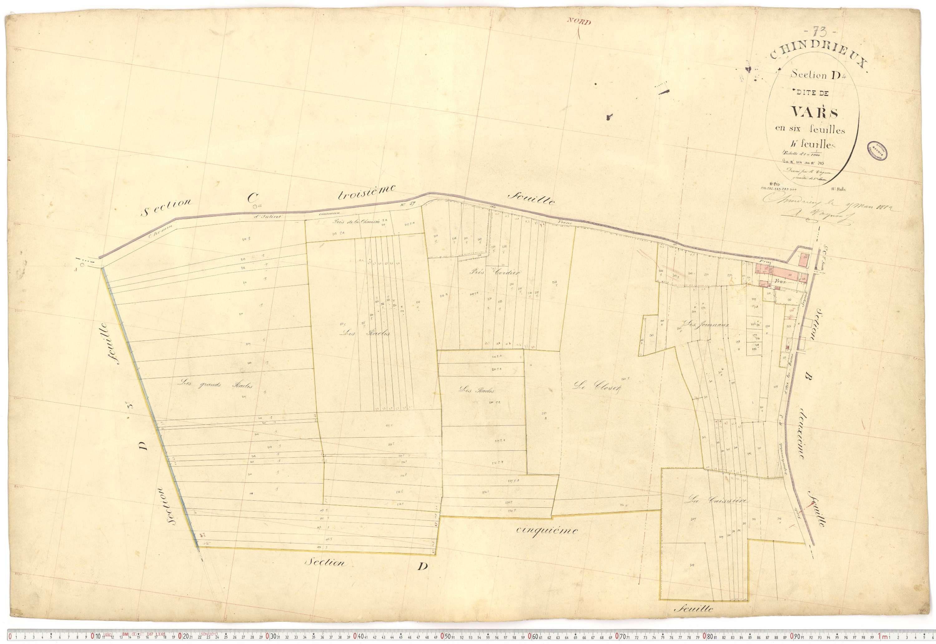 Chindrieux - Cadastre français (1883).