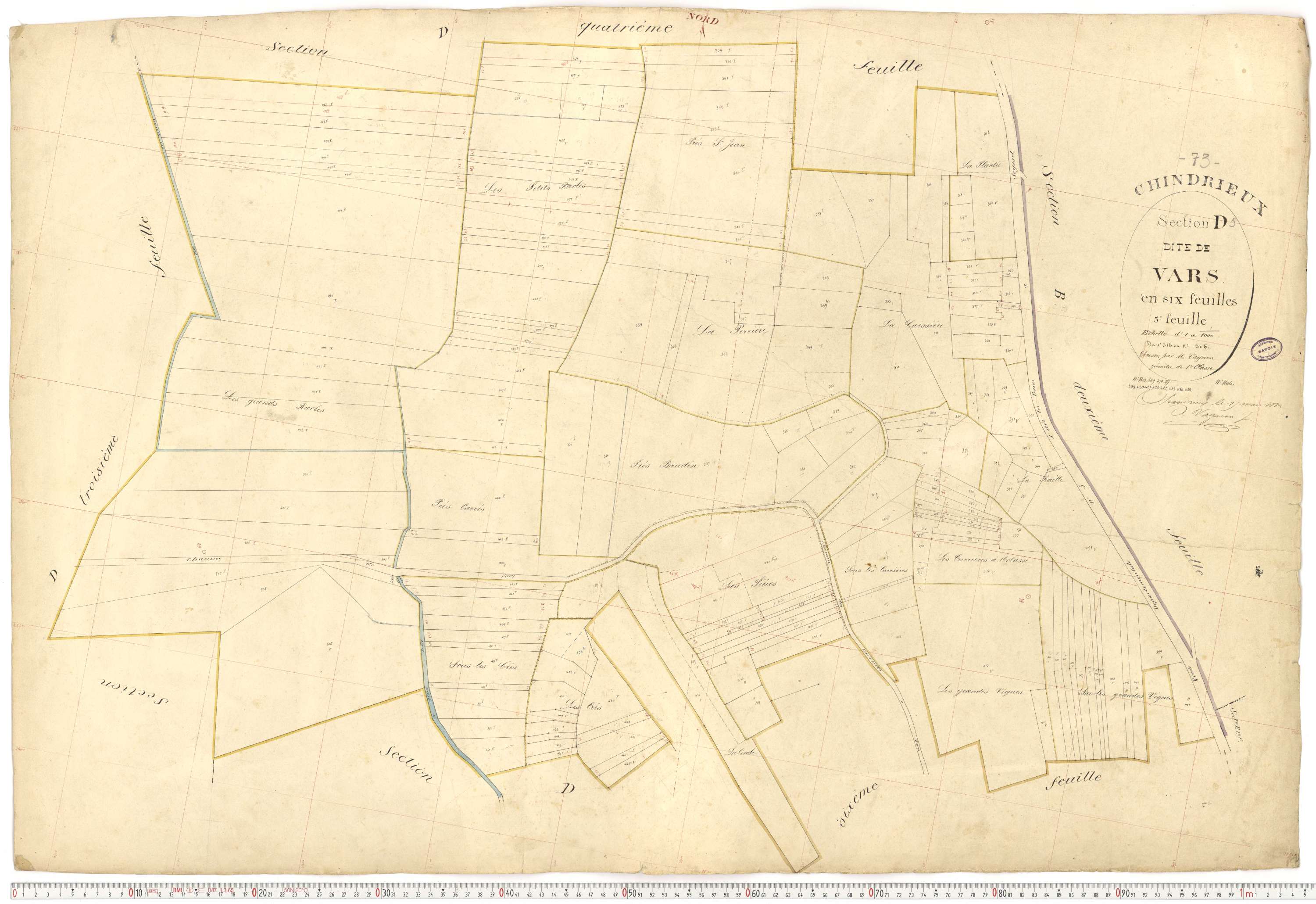 Chindrieux - Cadastre français (1883).