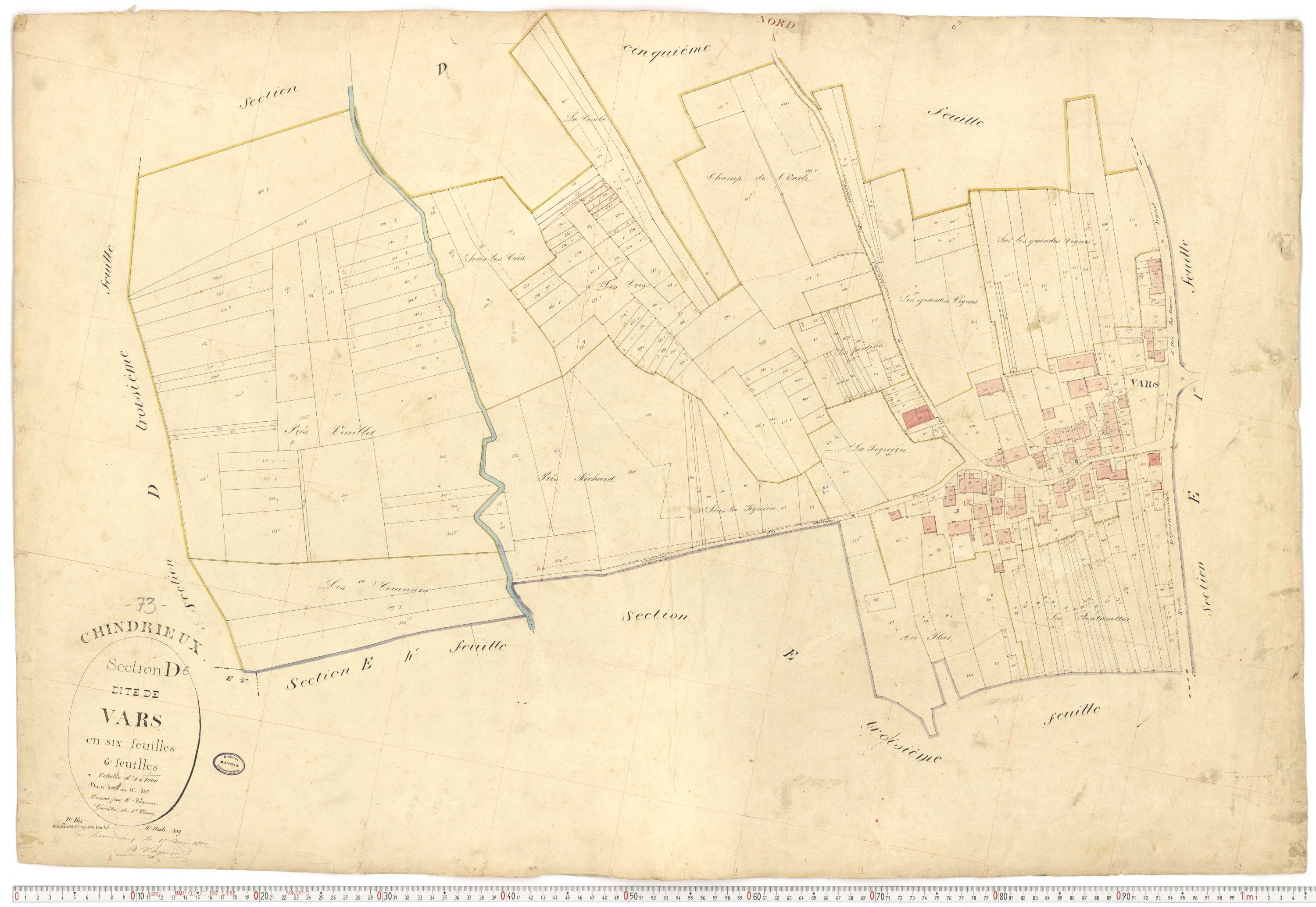 Chindrieux - Cadastre français (1883).