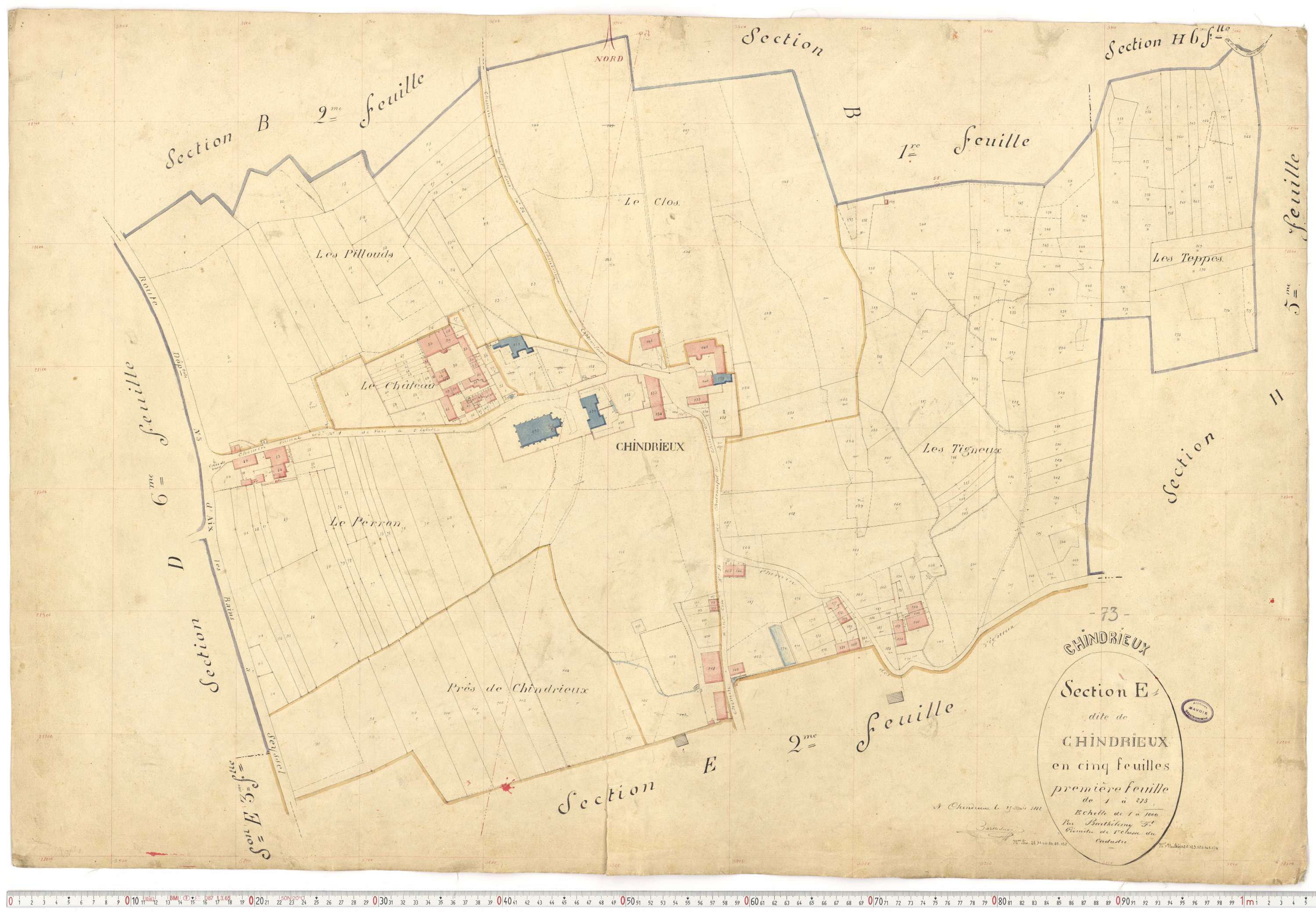 Chindrieux - Cadastre français (1883).