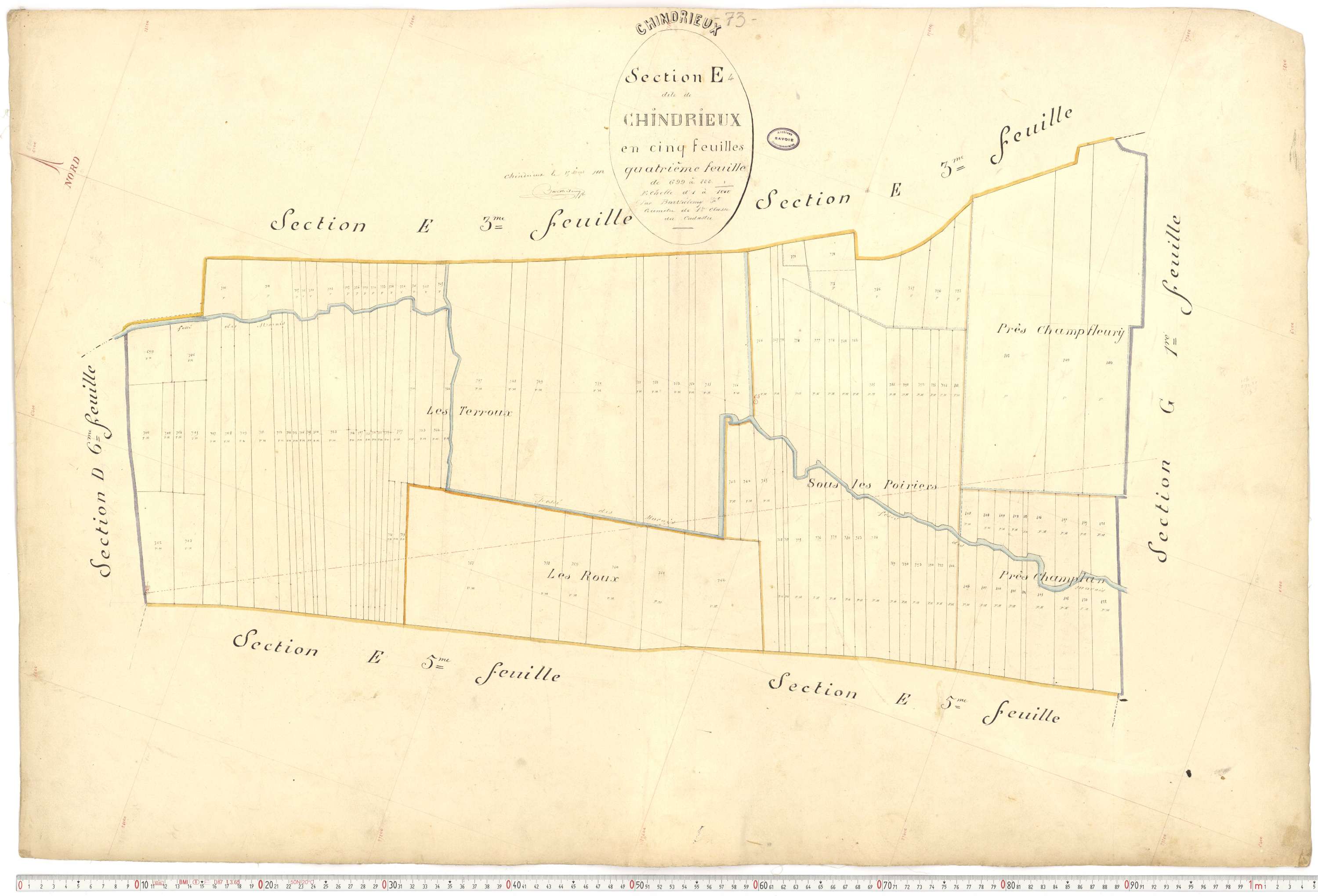Chindrieux - Cadastre français (1883).