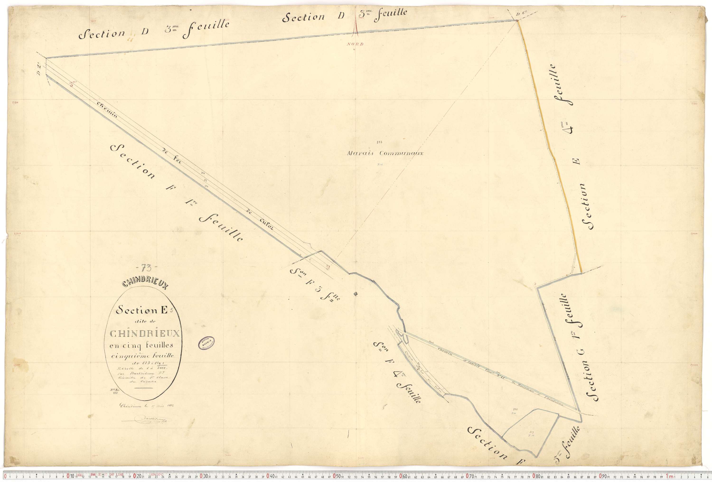 Chindrieux - Cadastre français (1883).