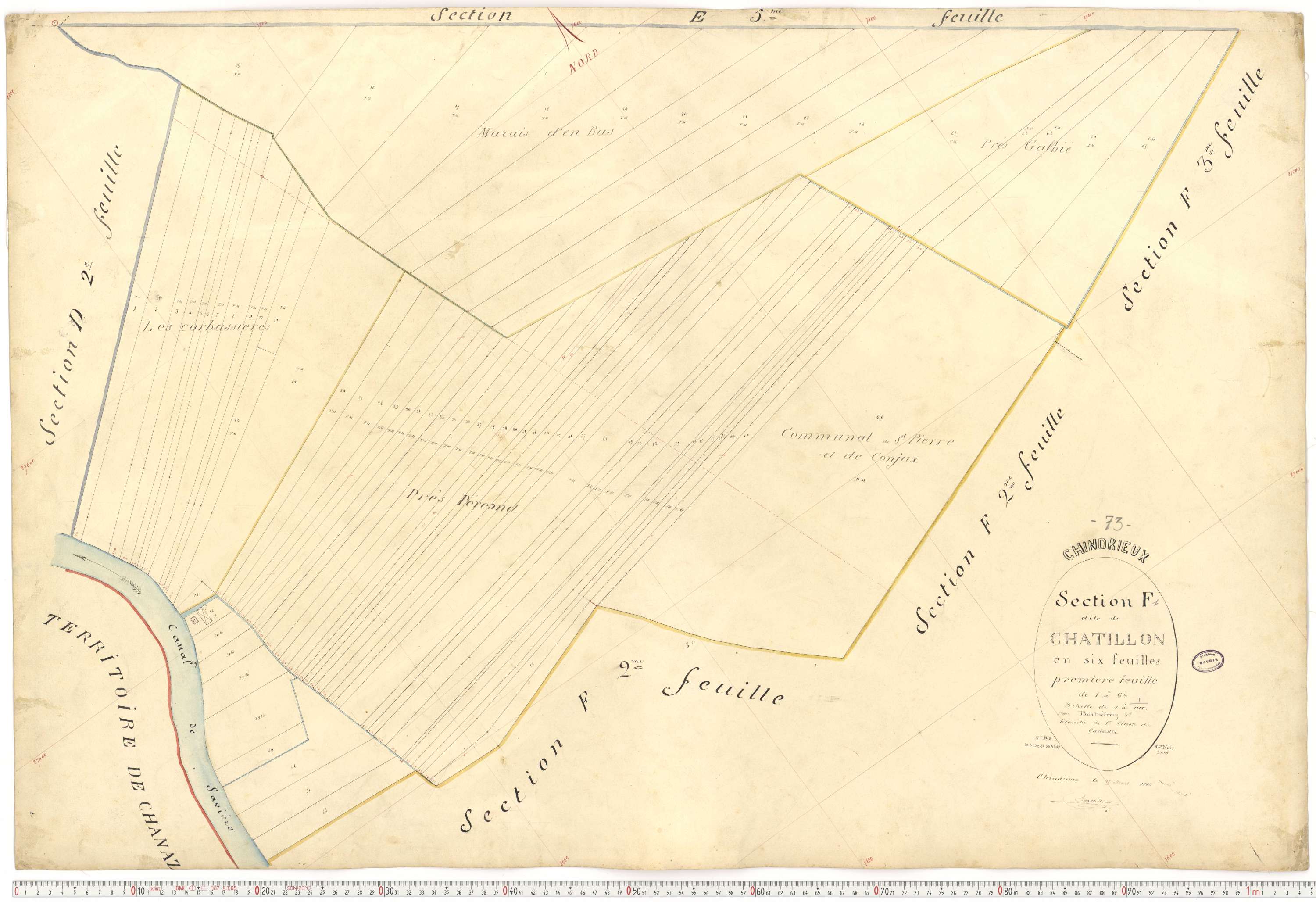 Chindrieux - Cadastre français (1883).