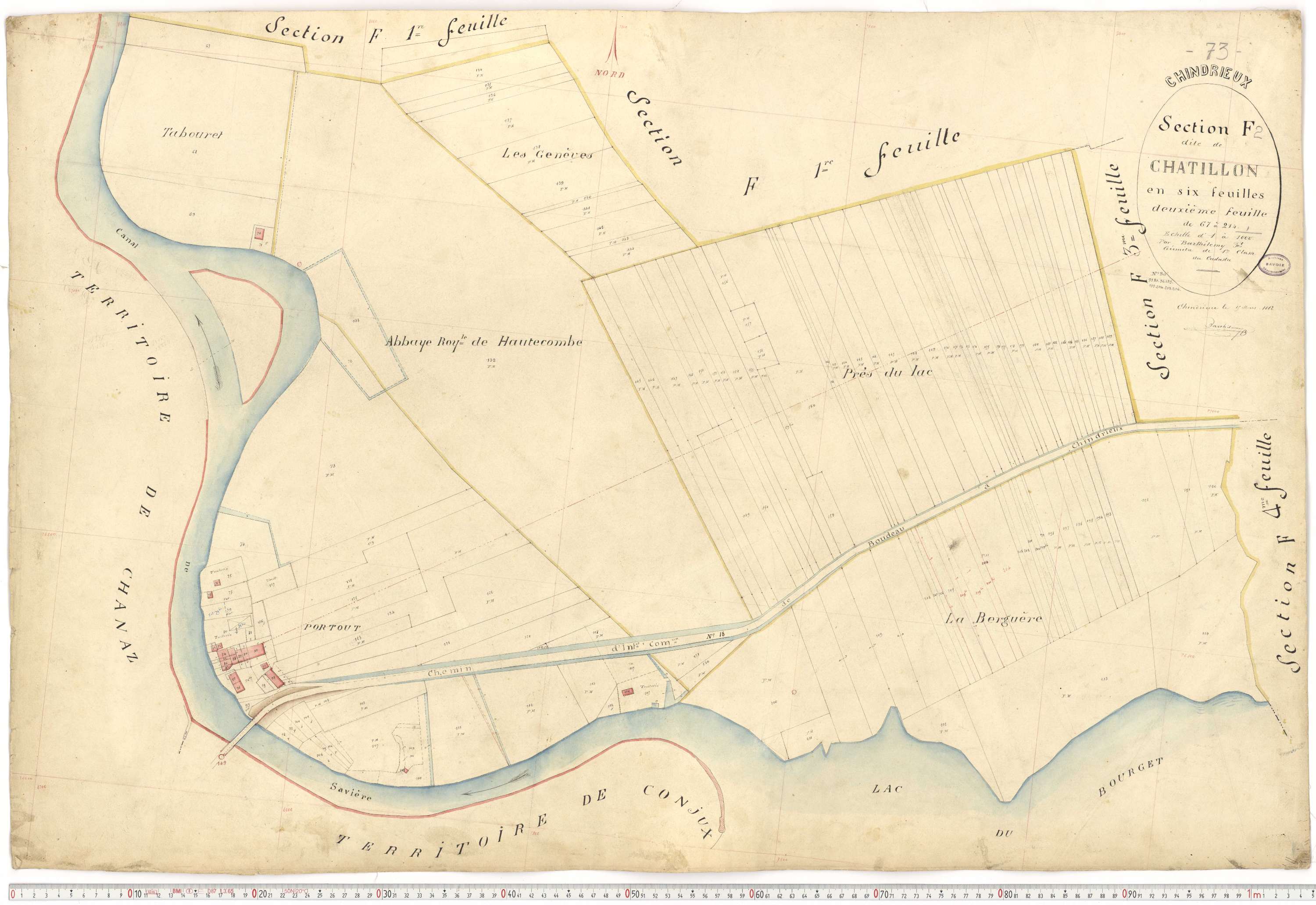 Chindrieux - Cadastre français (1883).