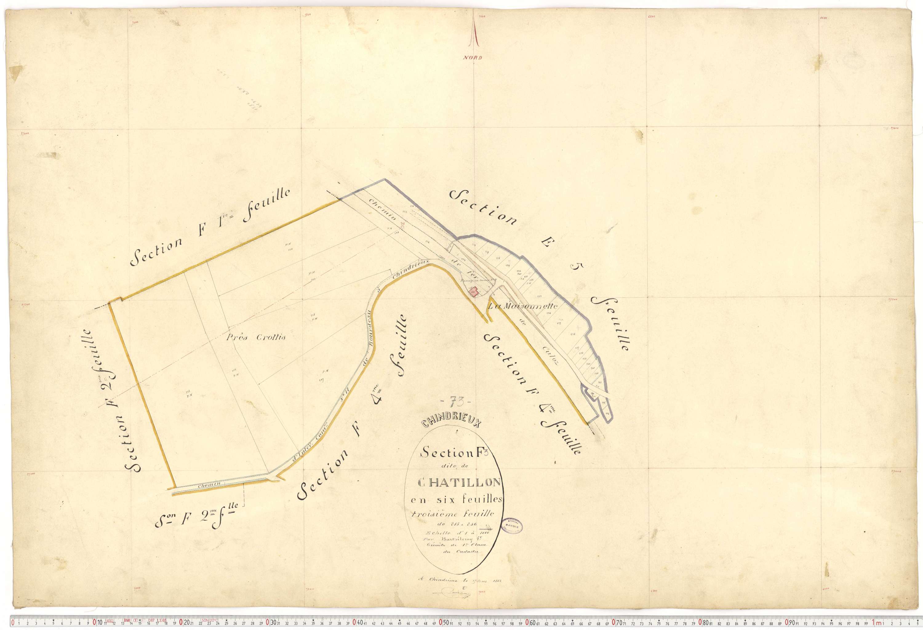 Chindrieux - Cadastre français (1883).