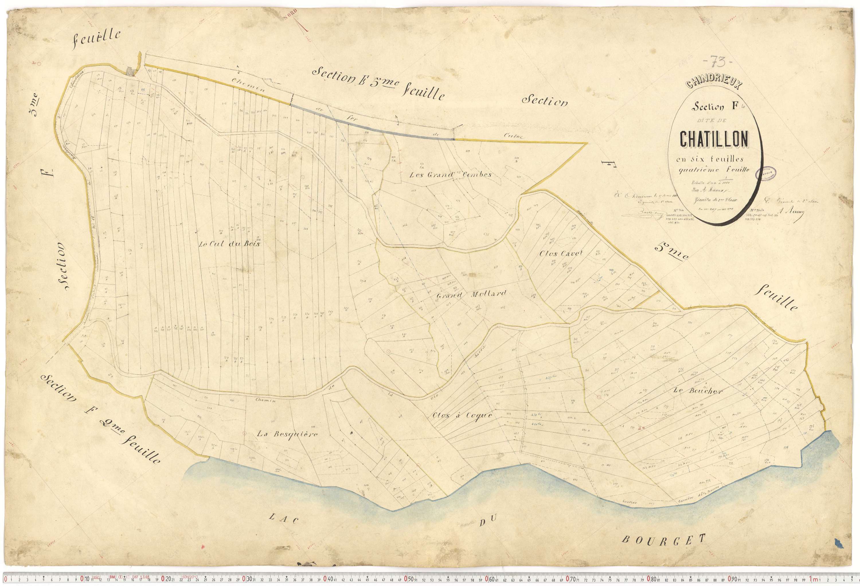 Chindrieux - Cadastre français (1883).