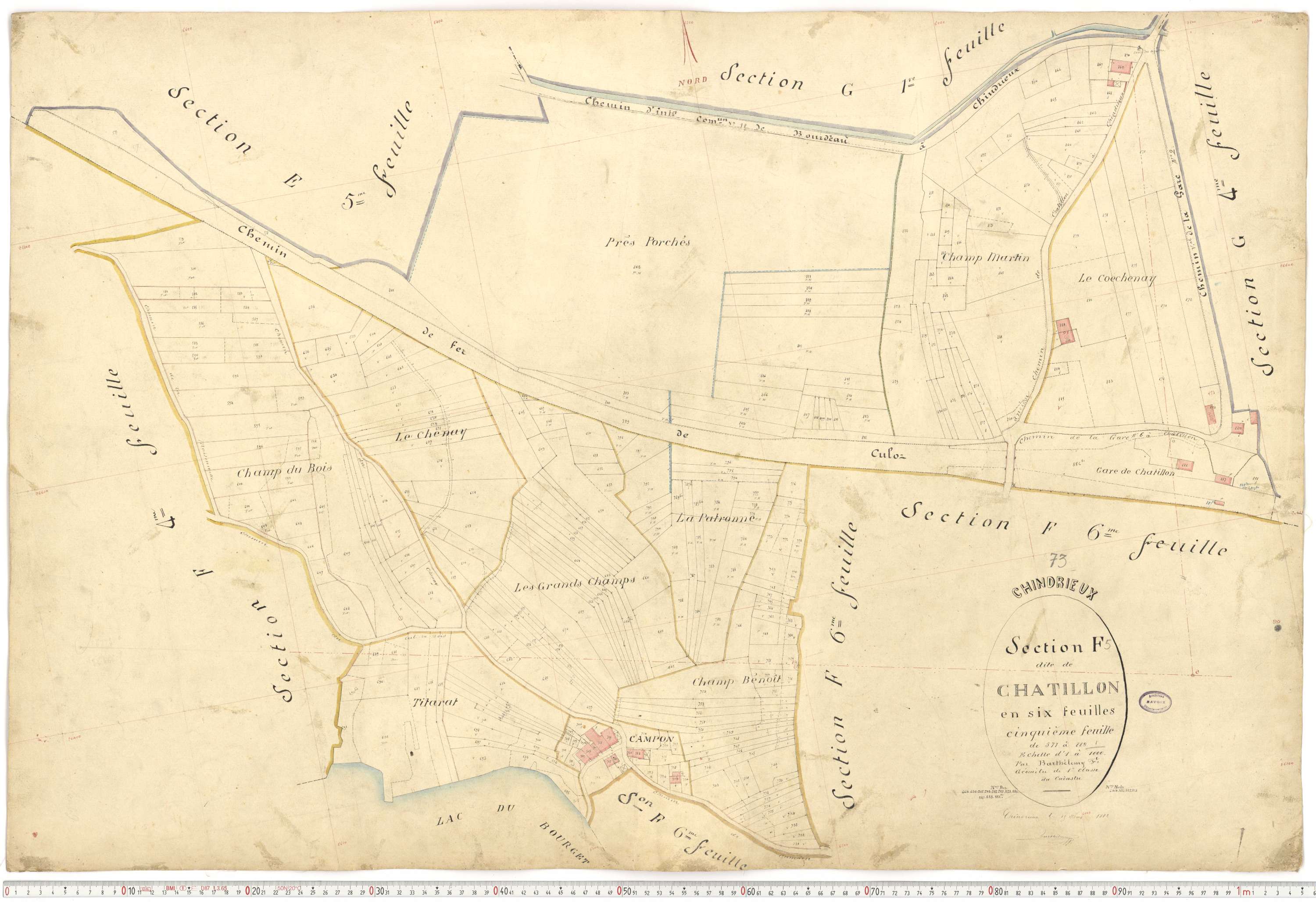 Chindrieux - Cadastre français (1883).