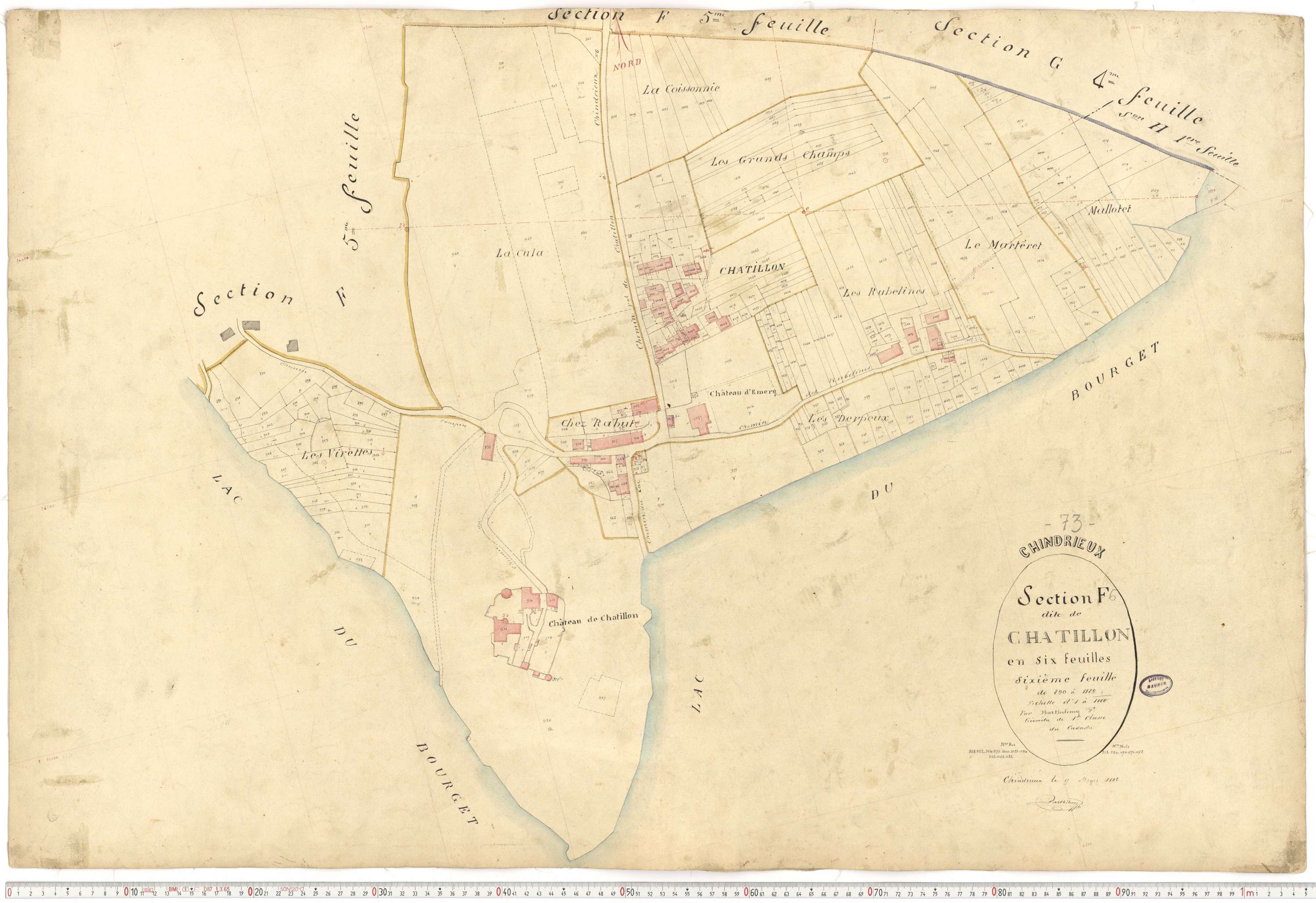 Chindrieux - Cadastre français (1883).