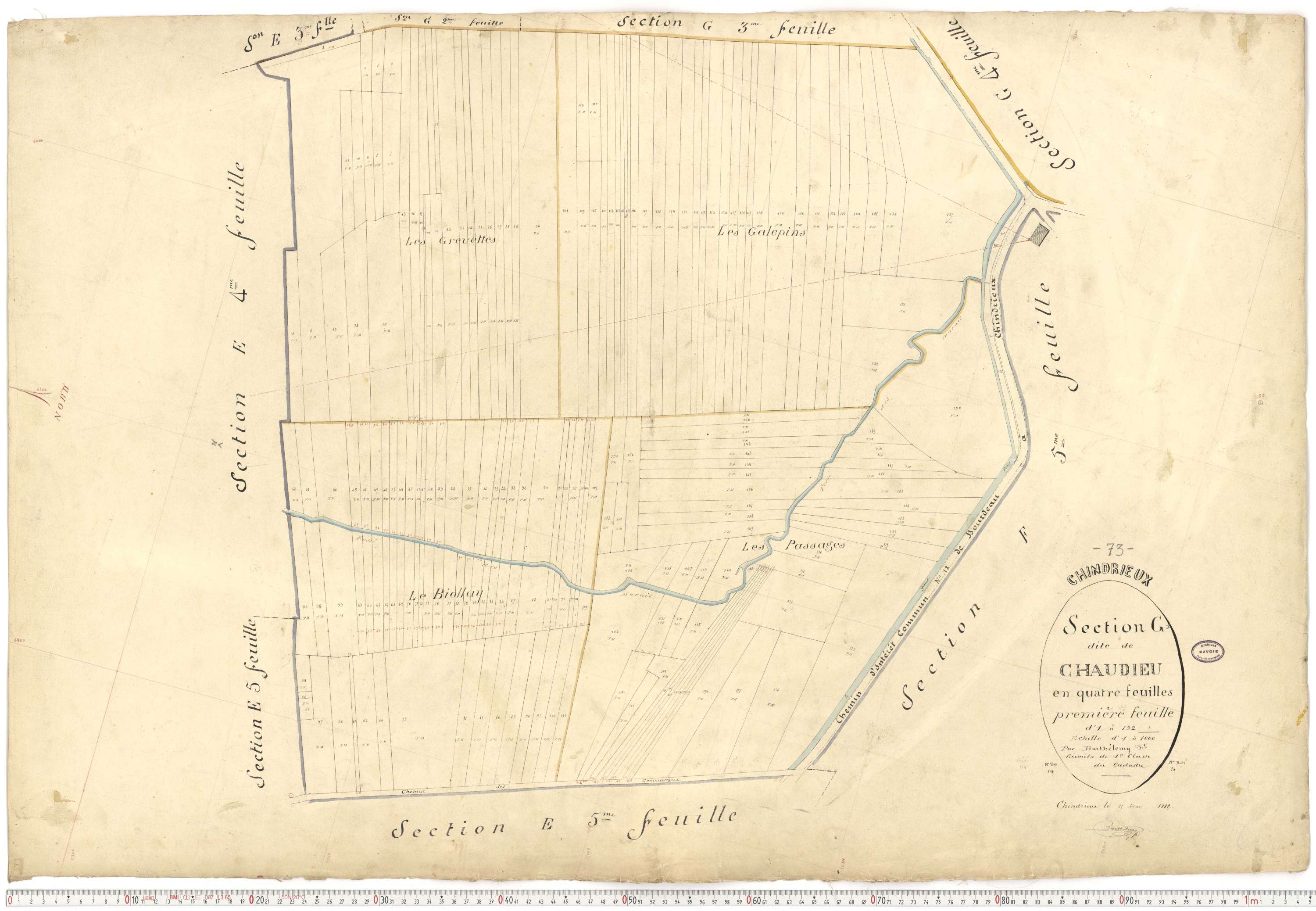 Chindrieux - Cadastre français (1883).