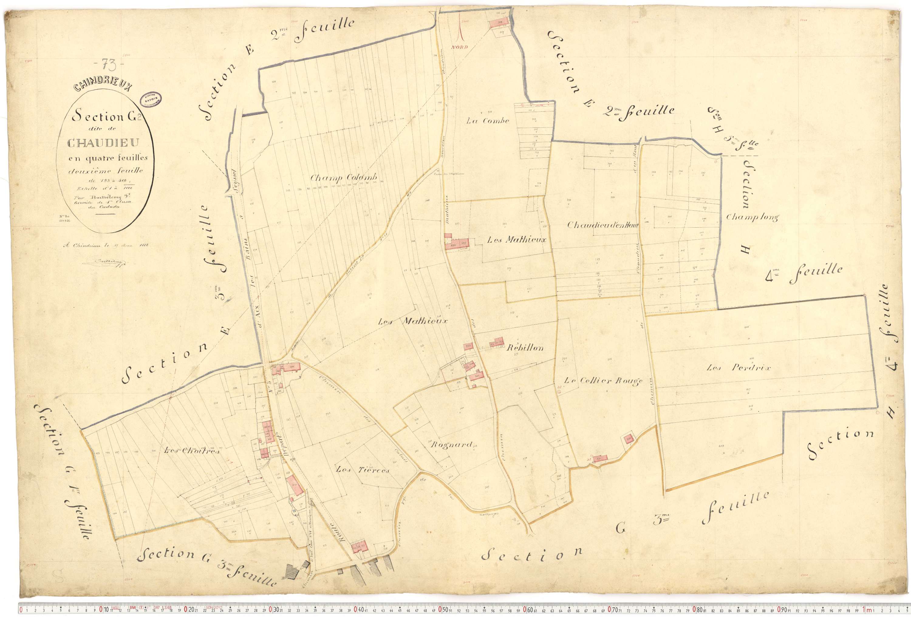 Chindrieux - Cadastre français (1883).