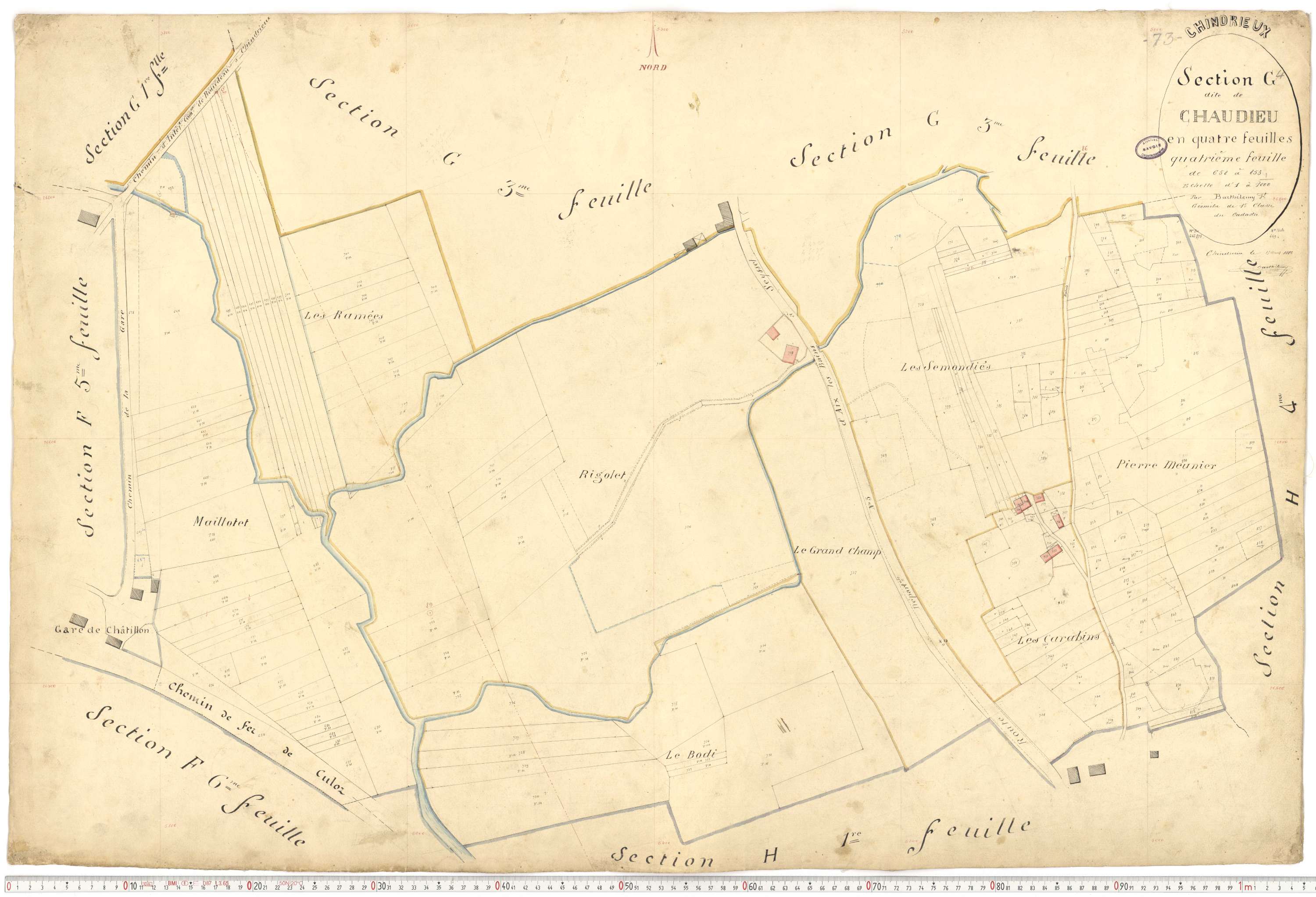 Chindrieux - Cadastre français (1883).