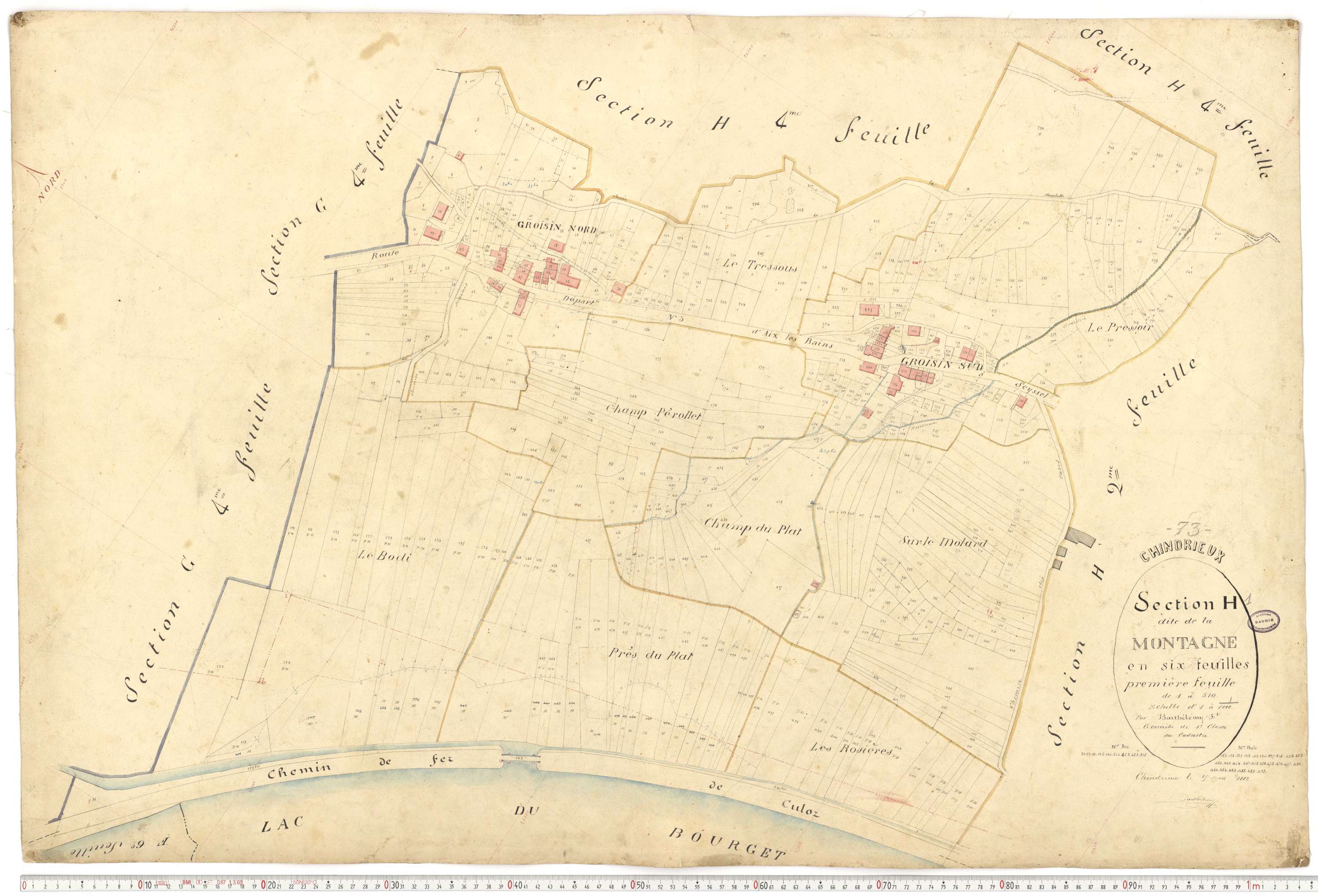 Chindrieux - Cadastre français (1883).